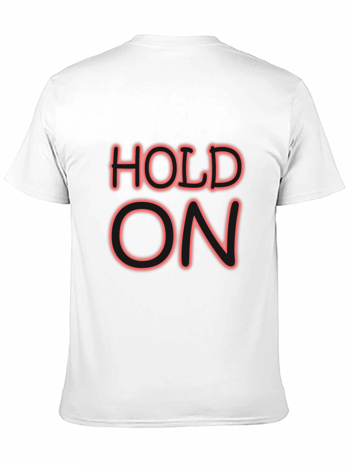 Black Hold On Graphic Tee - Black Crew Neck T-Shirt view 11
