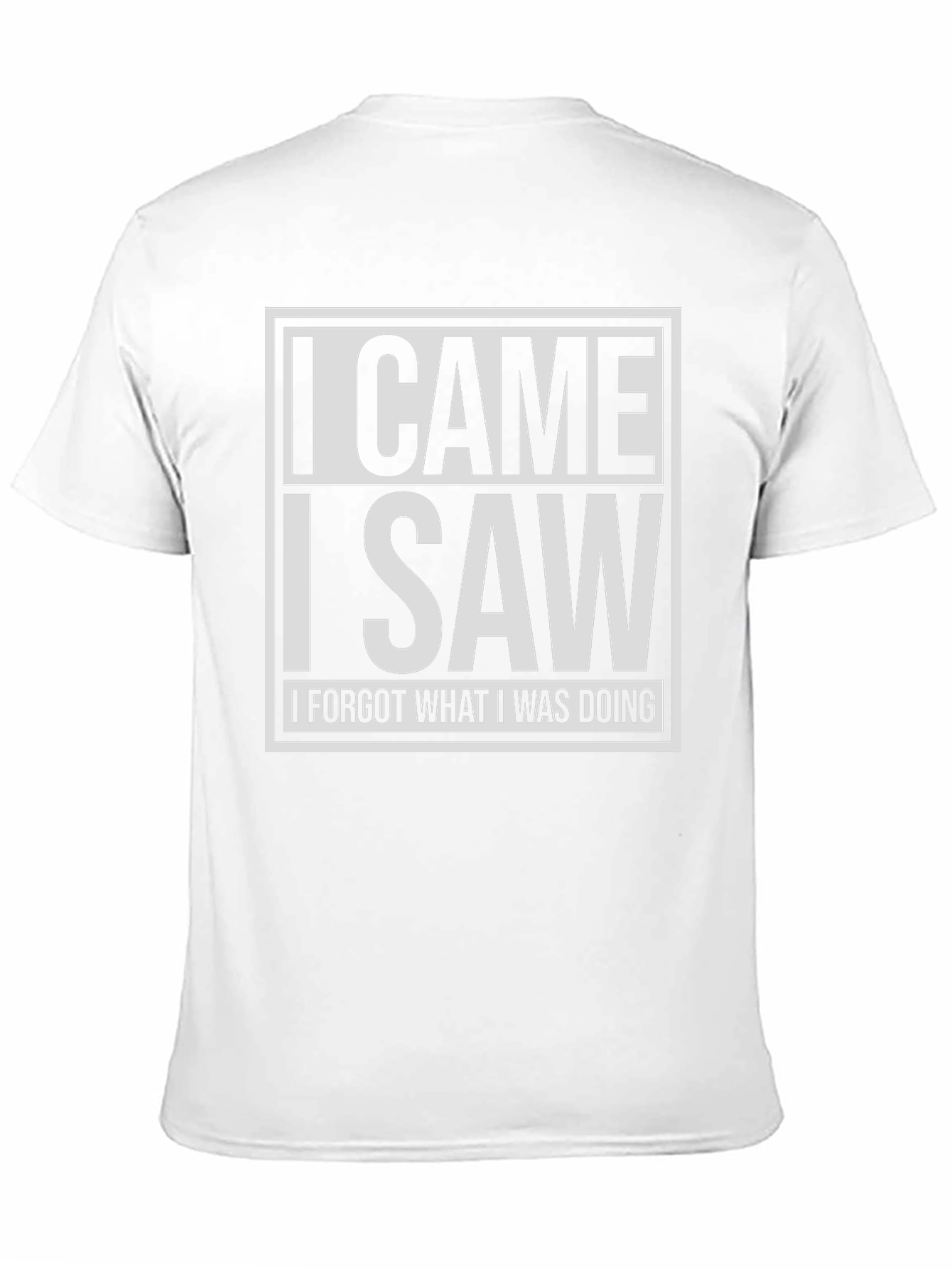 Black Humorous Black T-Shirt: I Came, I Saw, I Forgot view 11
