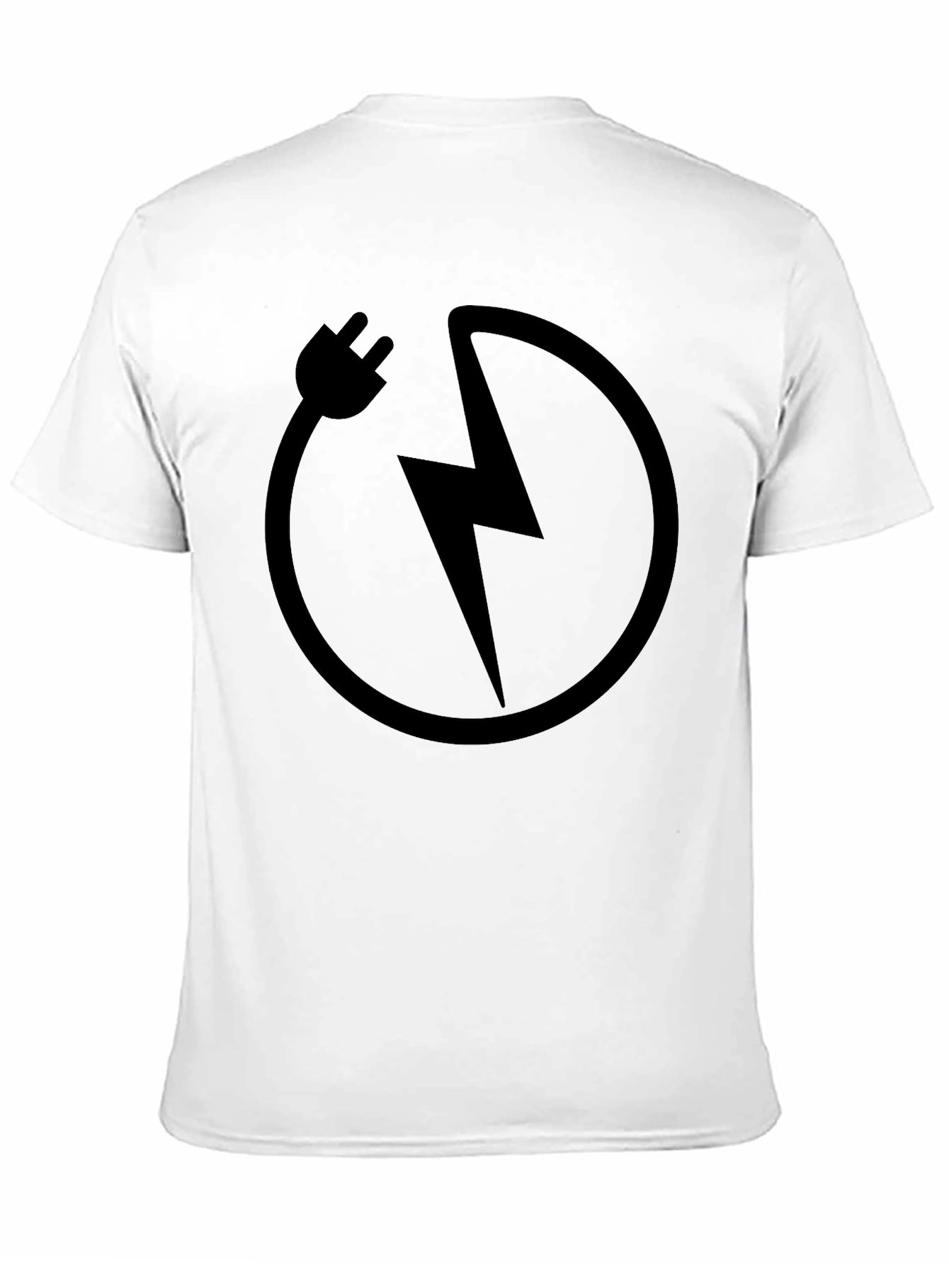 Black Electric Bolt Graphic Tee - Stylish Black Cotton T-Shirt view 11