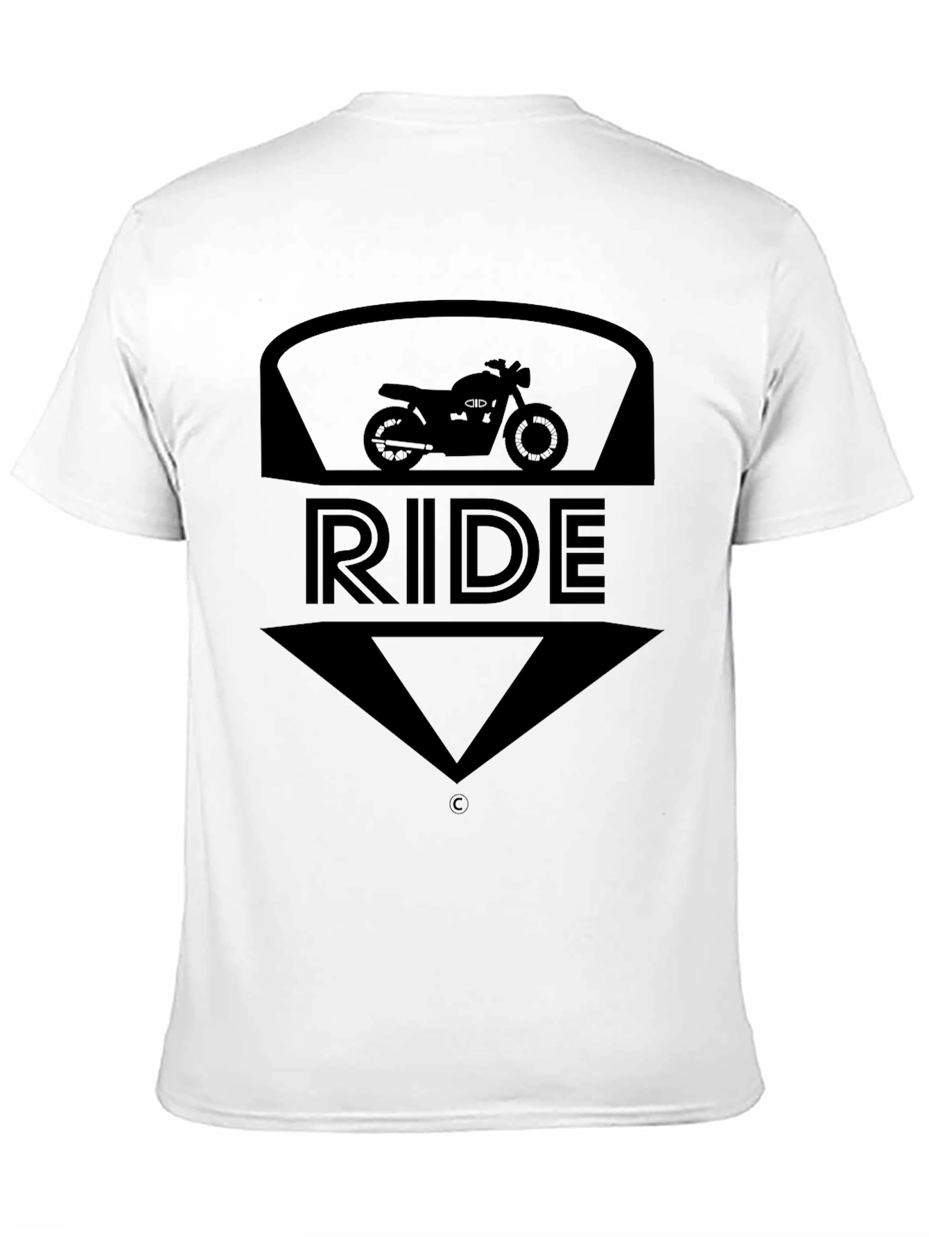 Black Ride Motorcycle Graphic T-Shirt - Black view 11