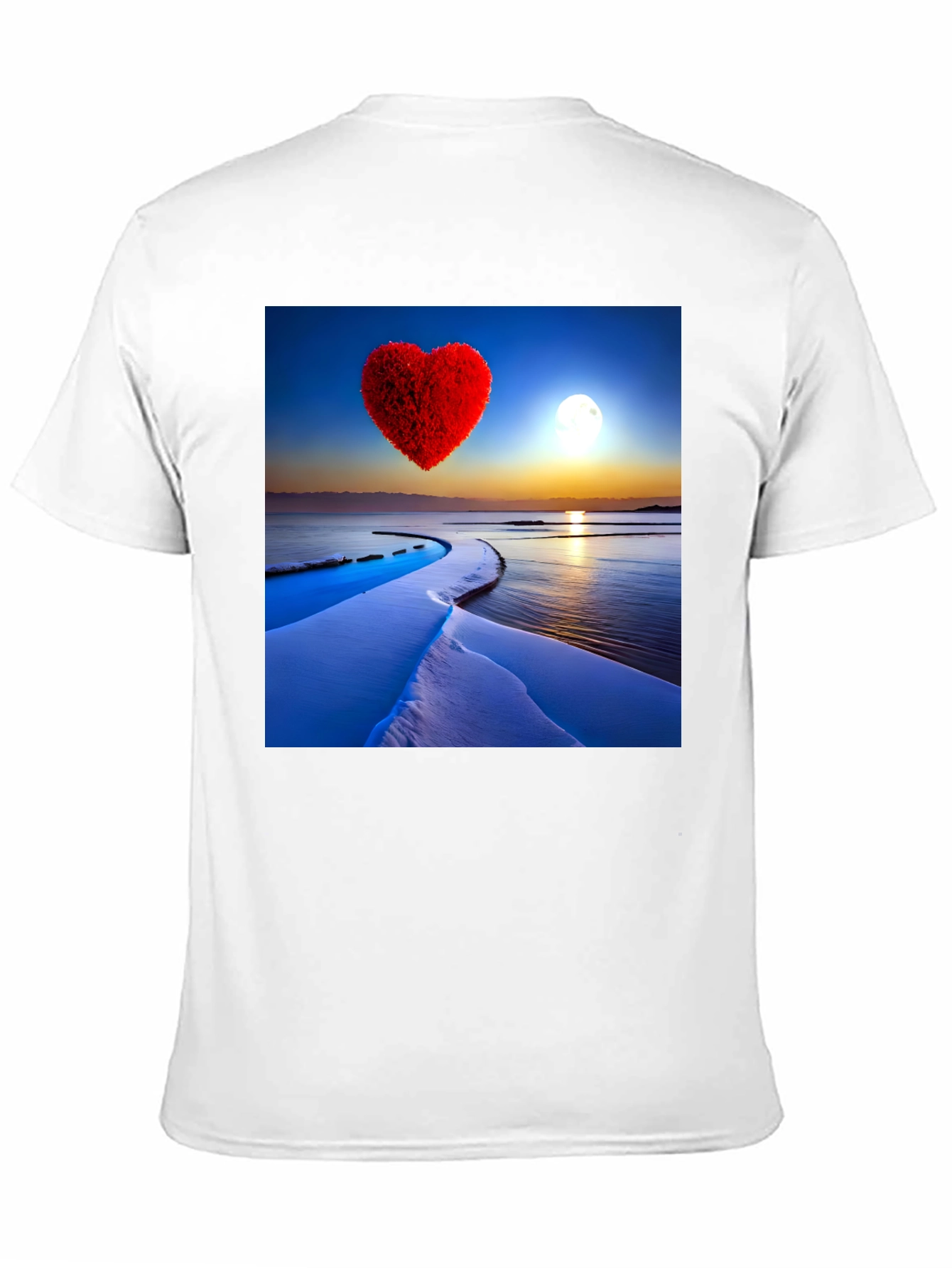 Black Heart Landscape Graphic Tee - Black Casual Shirt view 11