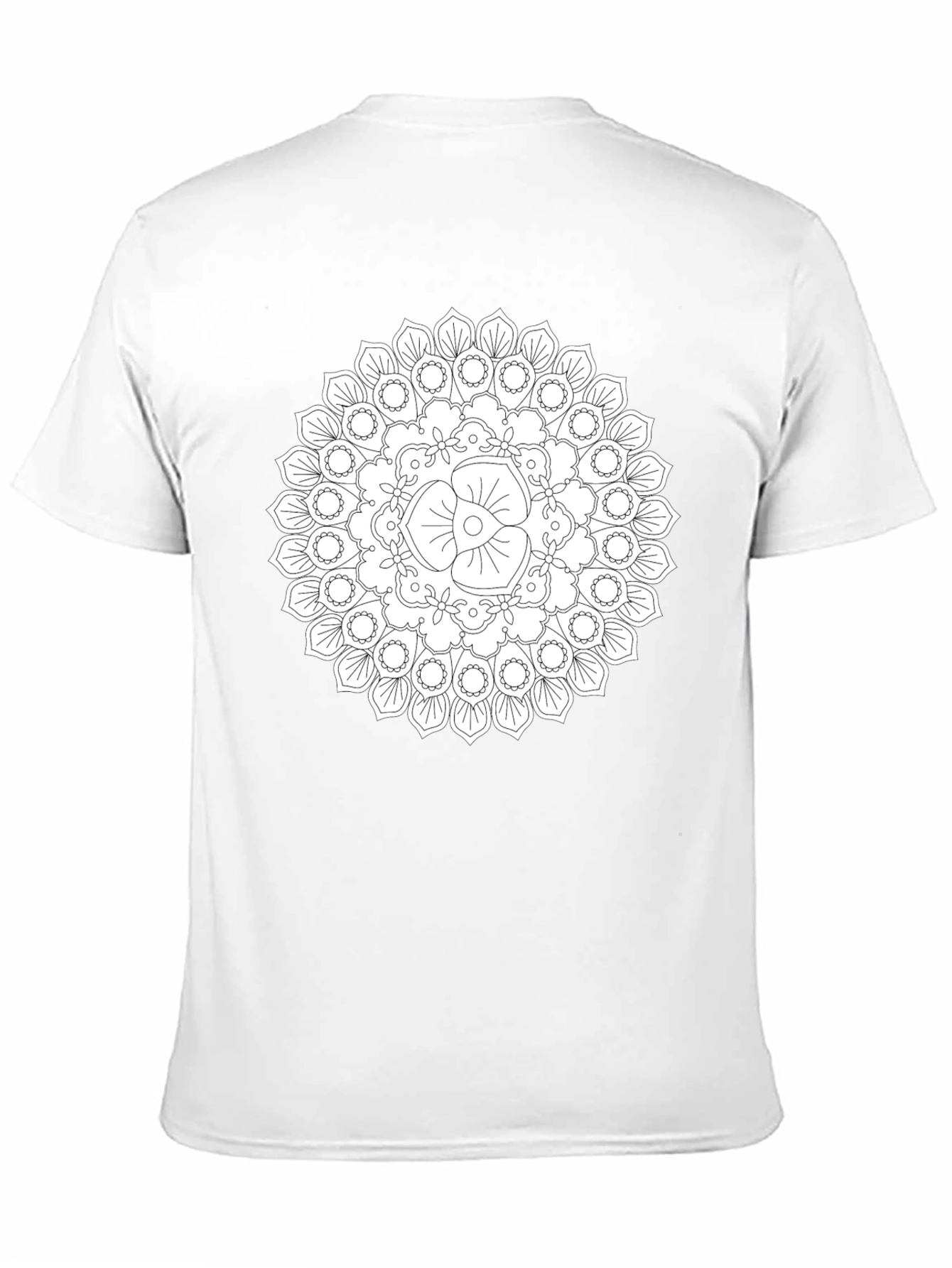 Black Black Mandala T-Shirt - Unique Geometric Design view 11