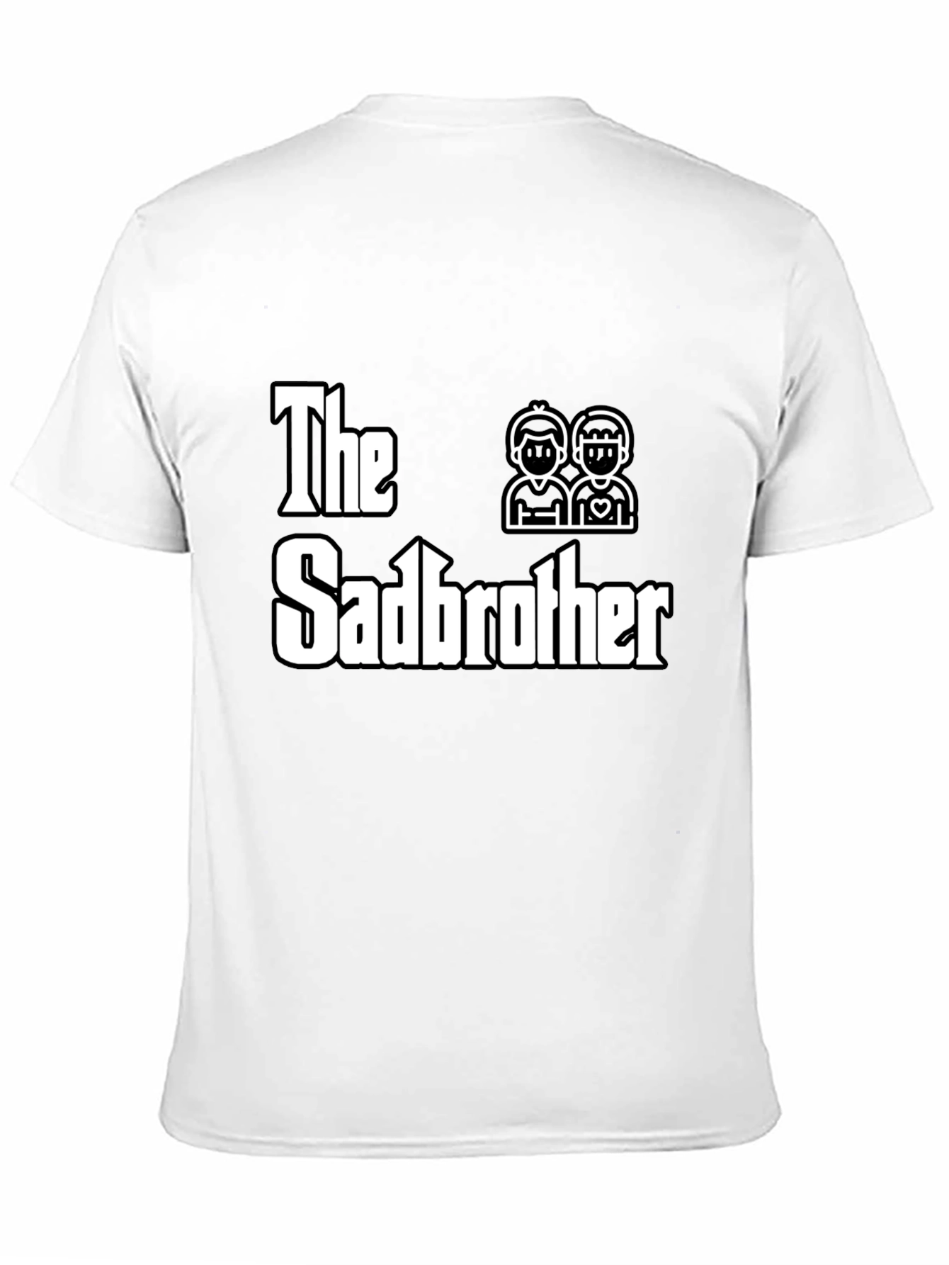 Black The Sadbrother T-Shirt - Novelty Graphic Tee view 11