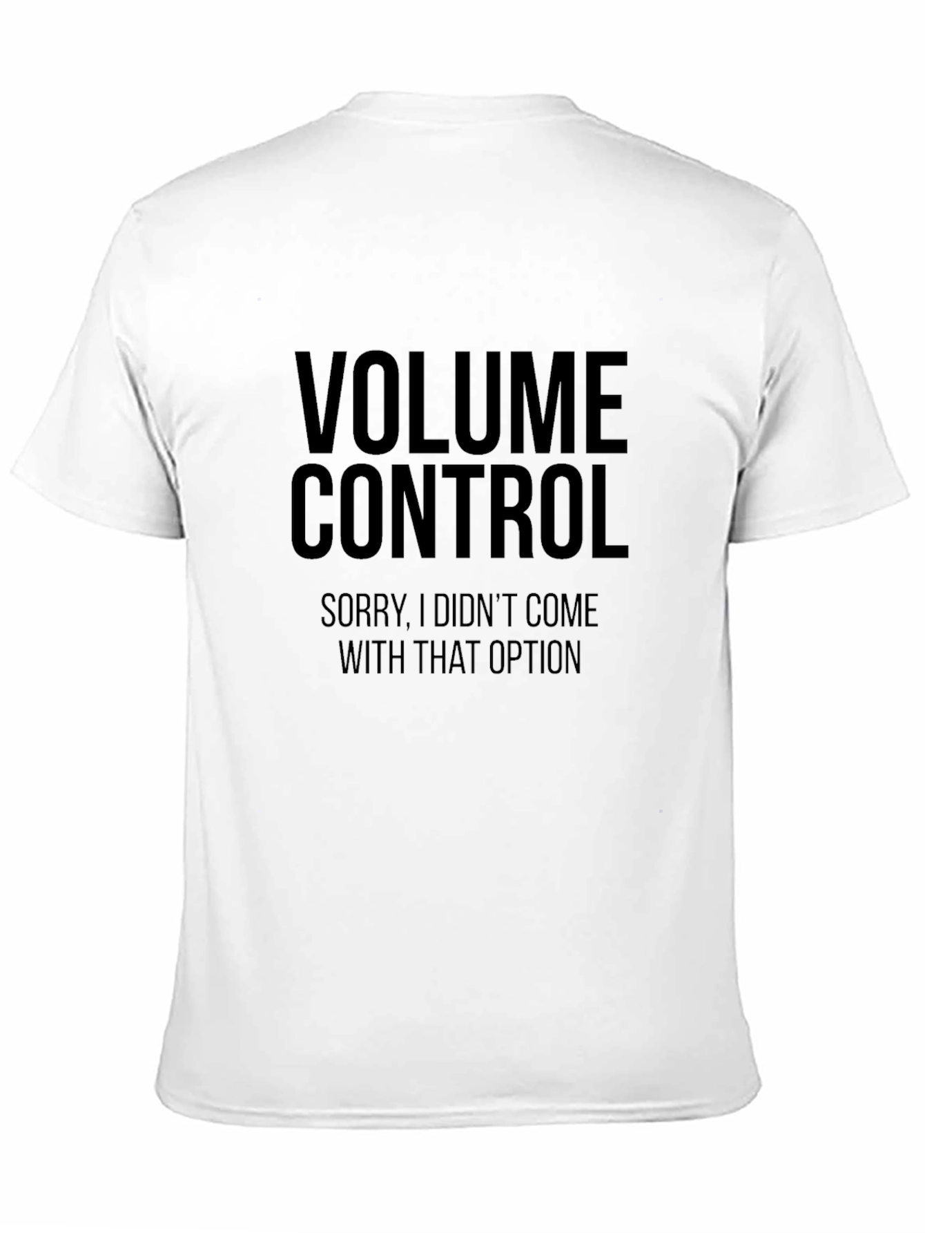 Black Volume Control Funny Graphic T-Shirt view 11
