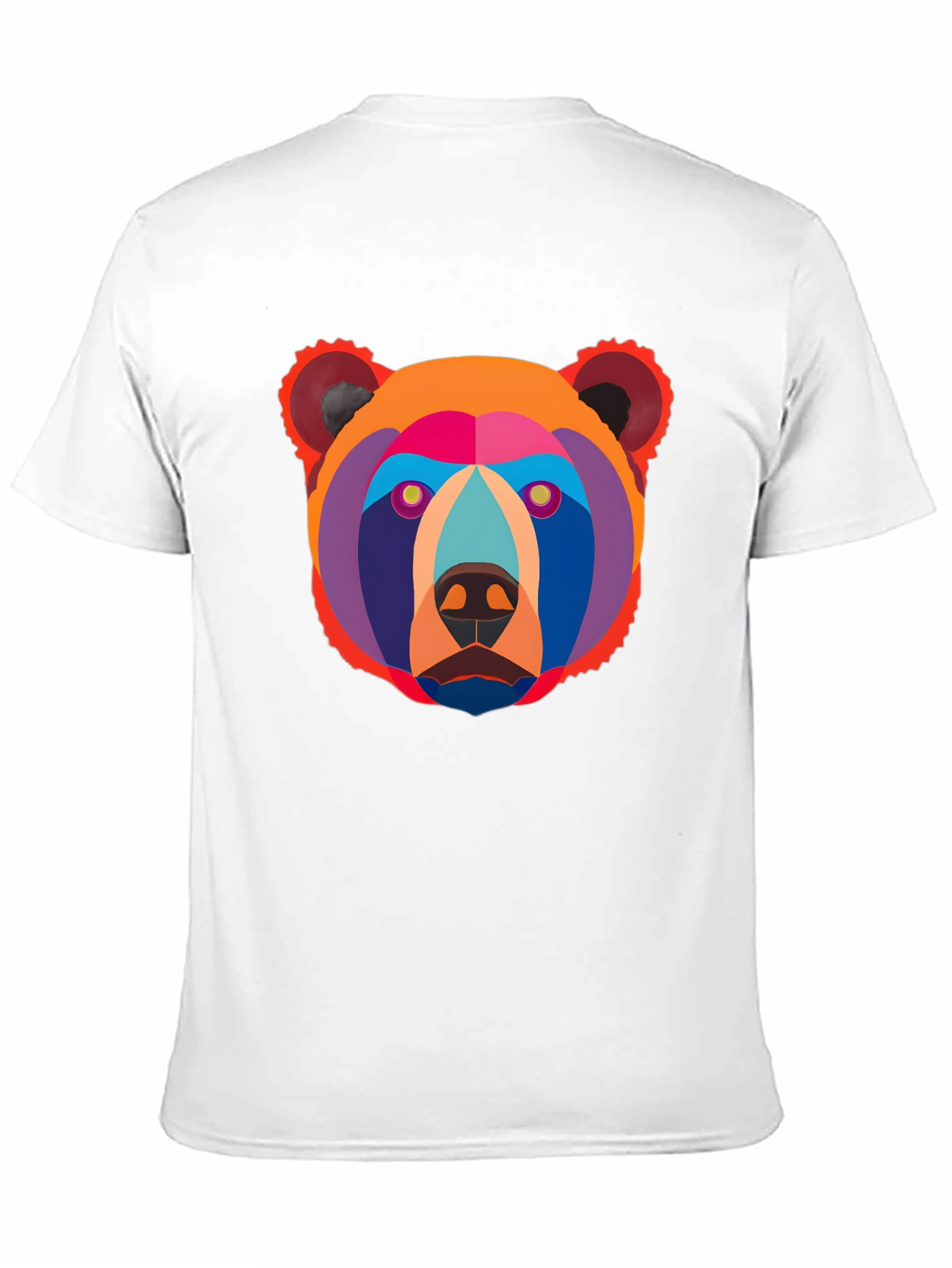 Black Geometric Bear Graphic Tee - Modern Art Shirt view 11