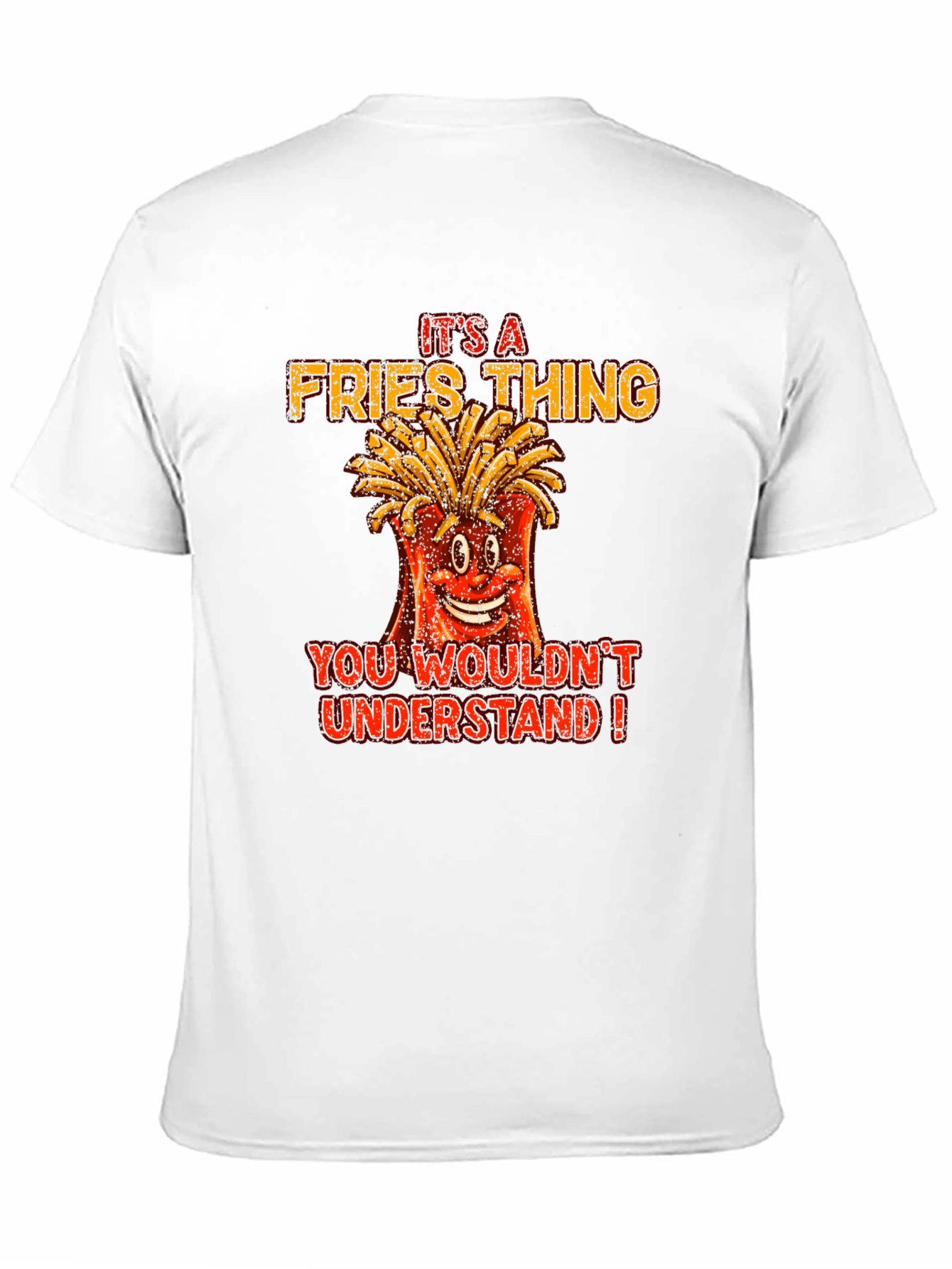 Black Fries Thing Funny Graphic T-Shirt view 11