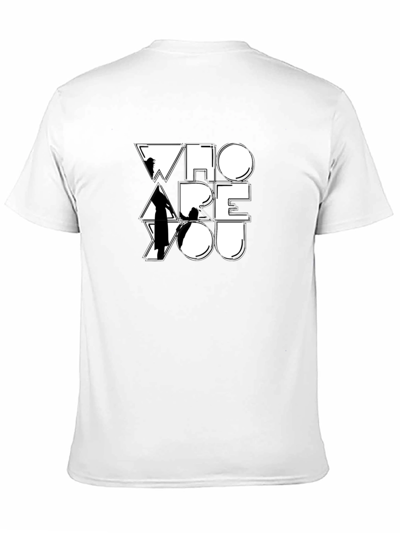 Black Who Are You Graphic Print Black T-Shirt view 11