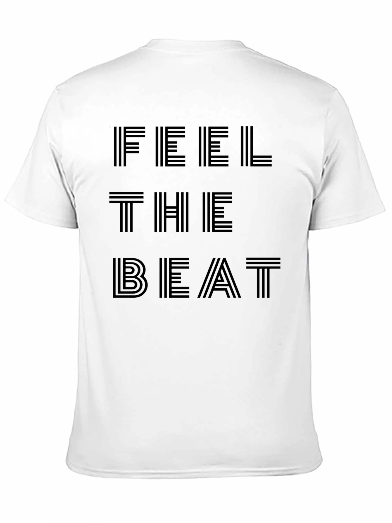 Black Feel The Beat Black T-Shirt - Stylish Music Lover Tee view 11