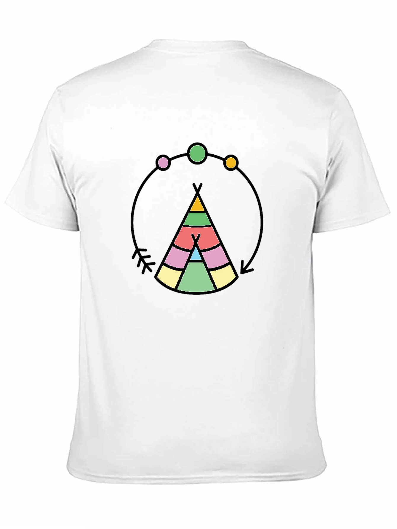 Black Teepee Graphic Black T-Shirt view 11