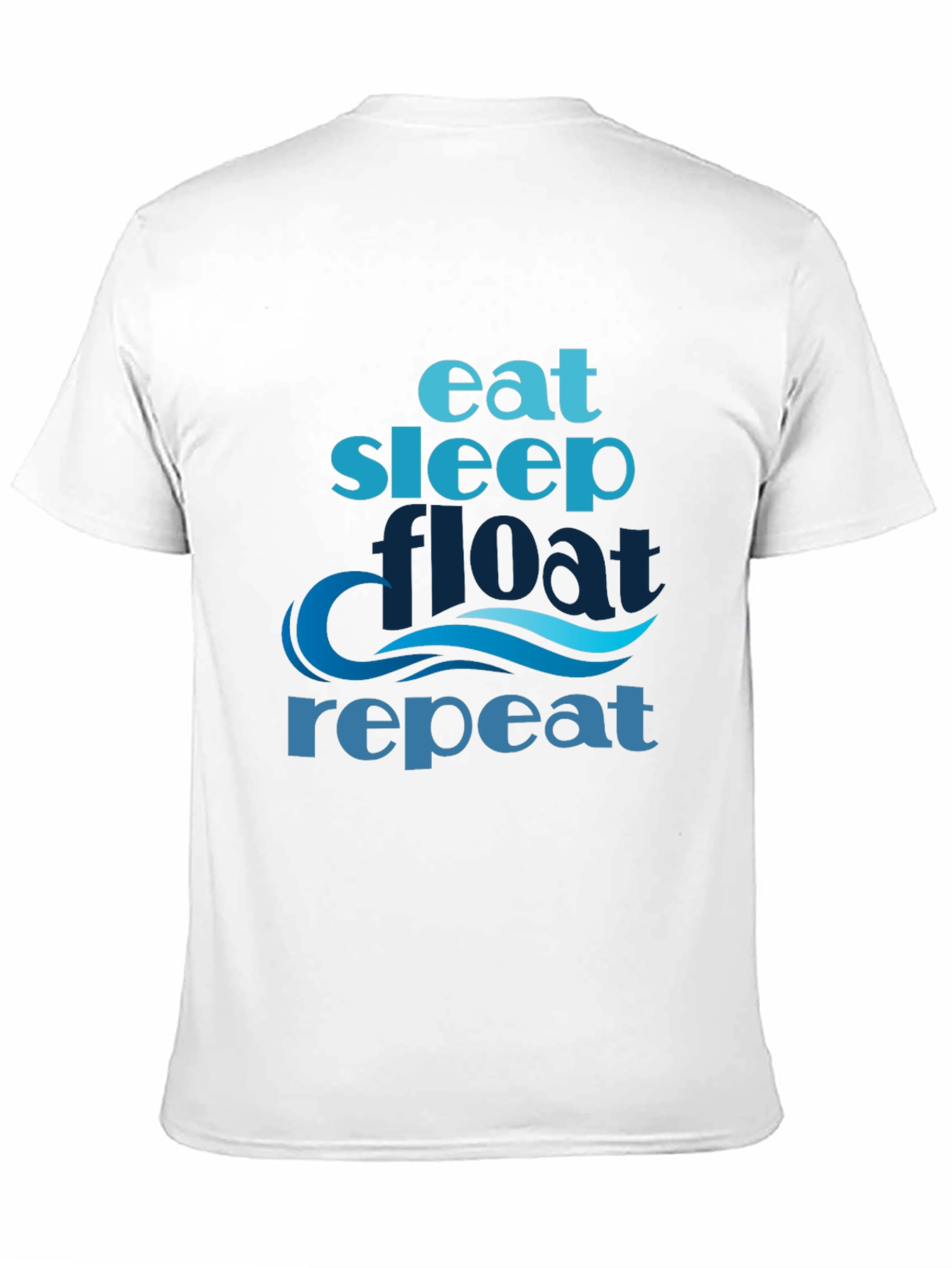 Black Eat Sleep Float Repeat T-Shirt view 11
