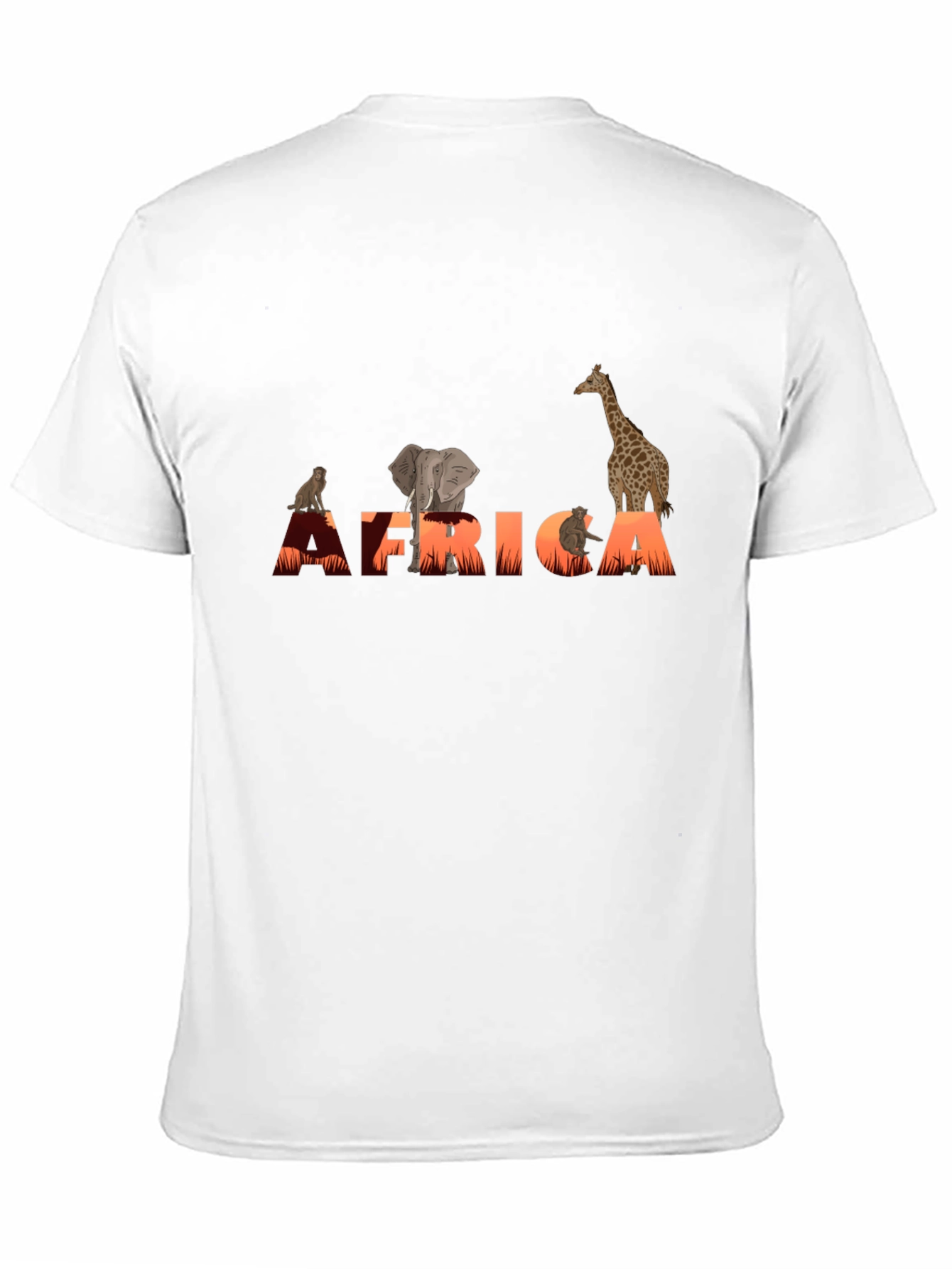 Black Africa Animal Graphic Tee - Unisex Black T-Shirt view 11