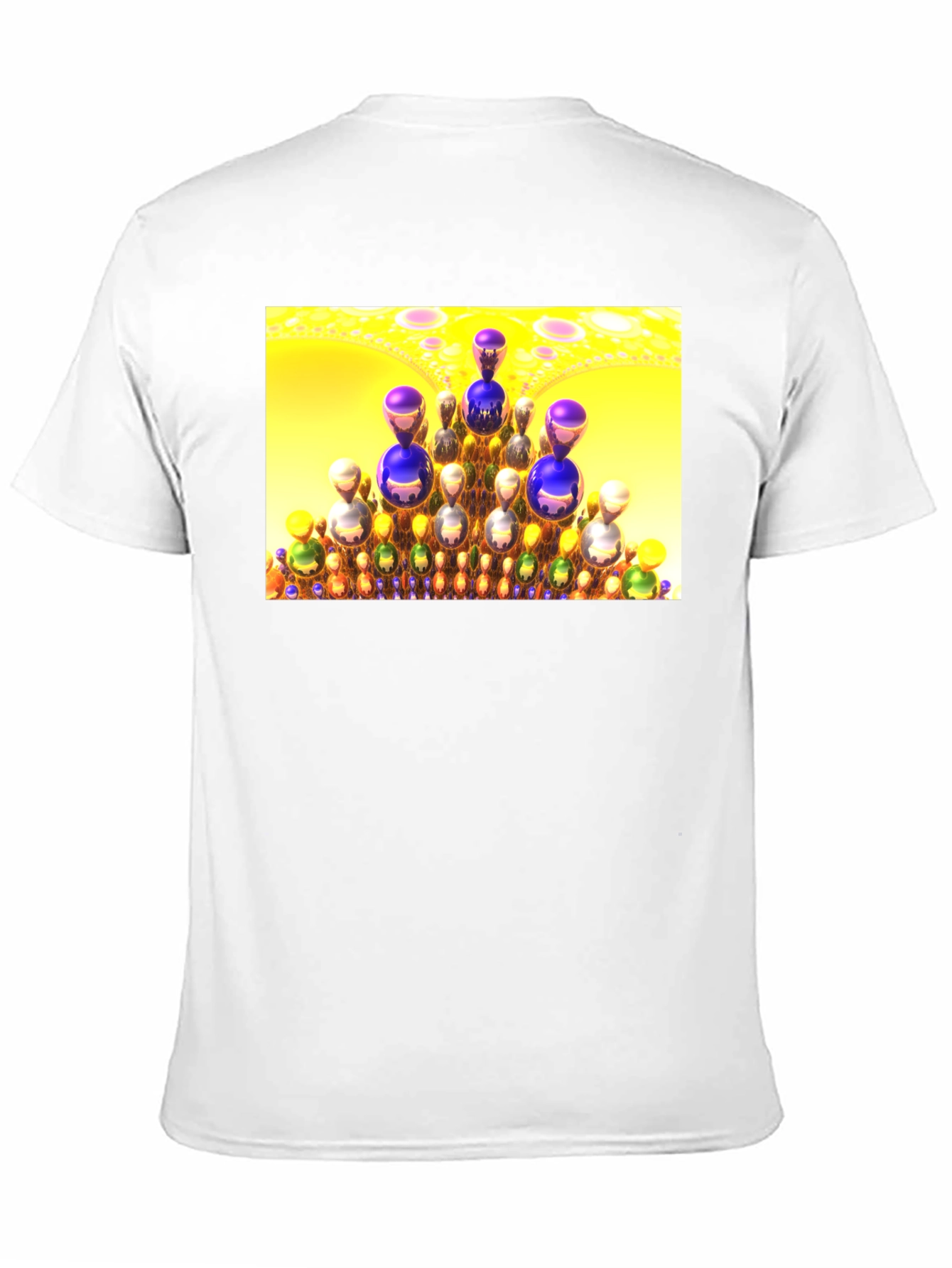 Black Fractal Spheres T-Shirt - Unique Design view 11