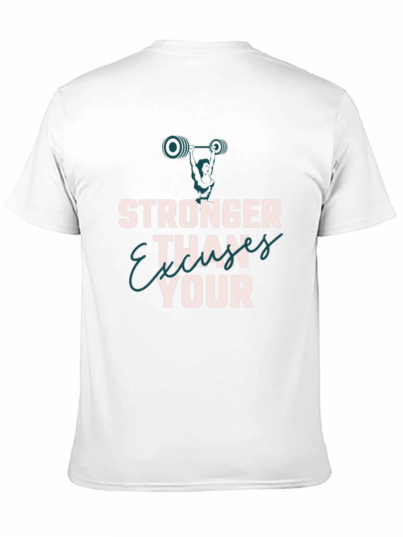 Black Stronger Than Your Excuses Black T-Shirt Workout Gym view 11