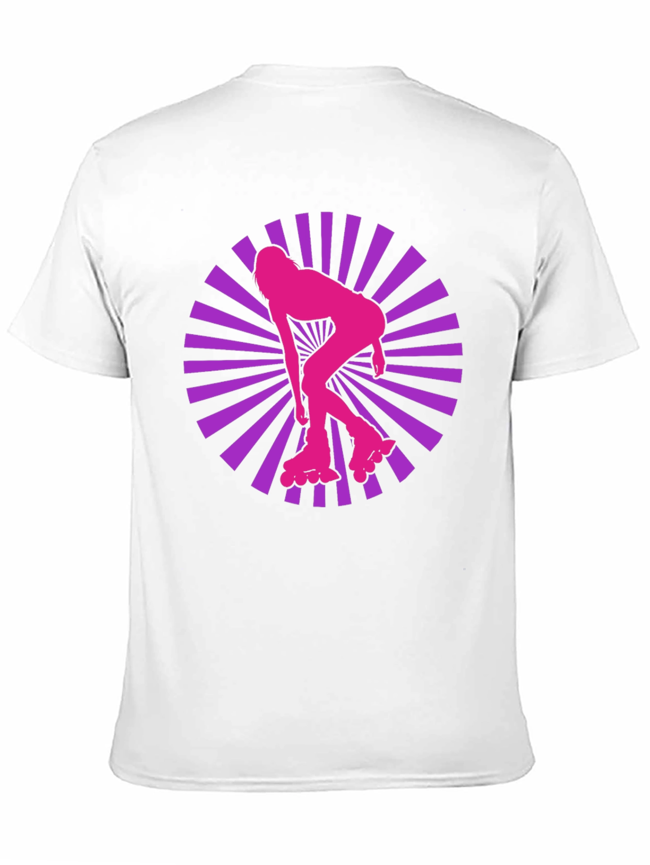 Black Retro Roller Girl T-Shirt - Black Cotton Blend view 11