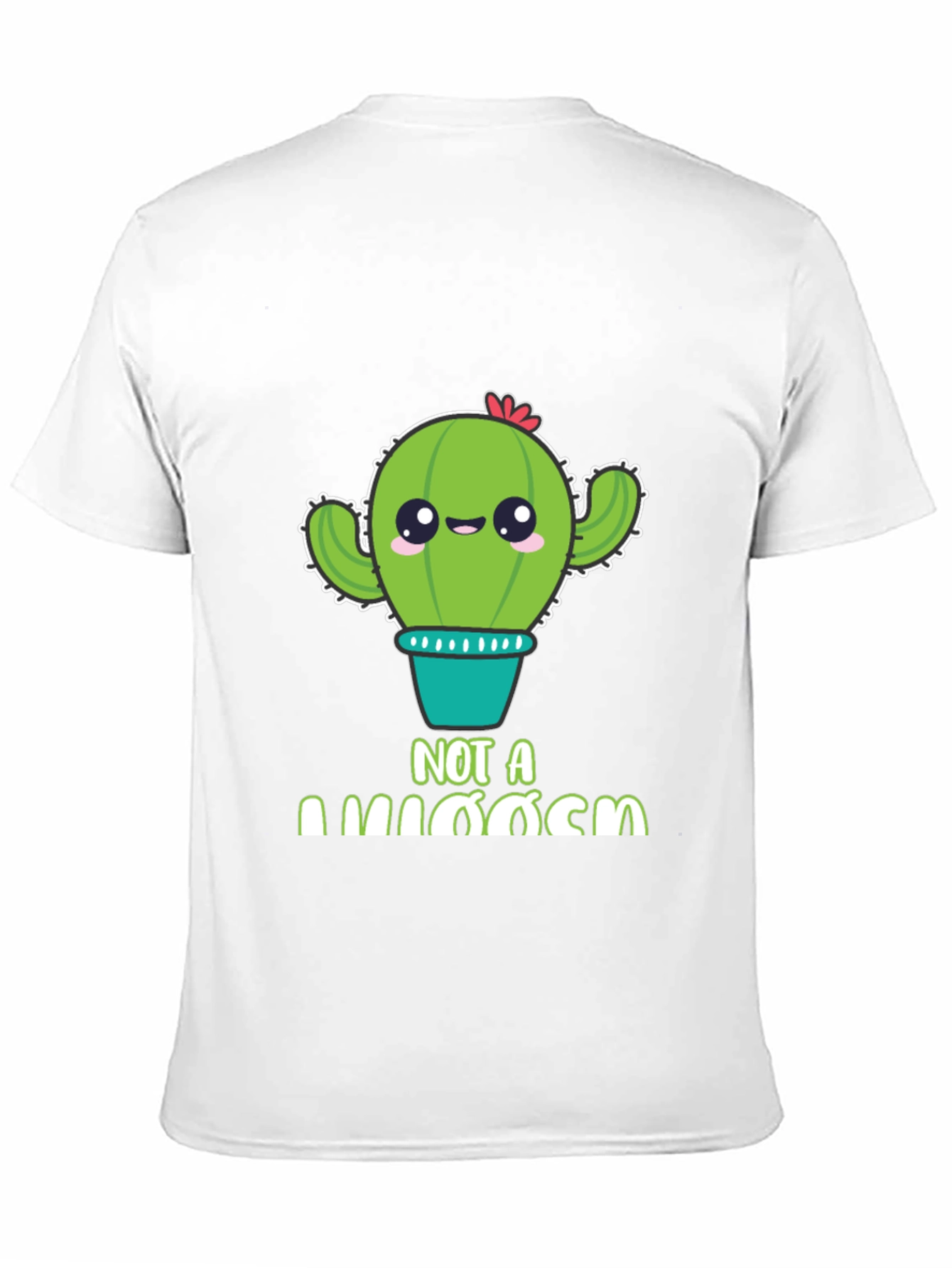 Black Cute Cactus Pun T-Shirt - "Not A Hugger" Graphic Tee view 11