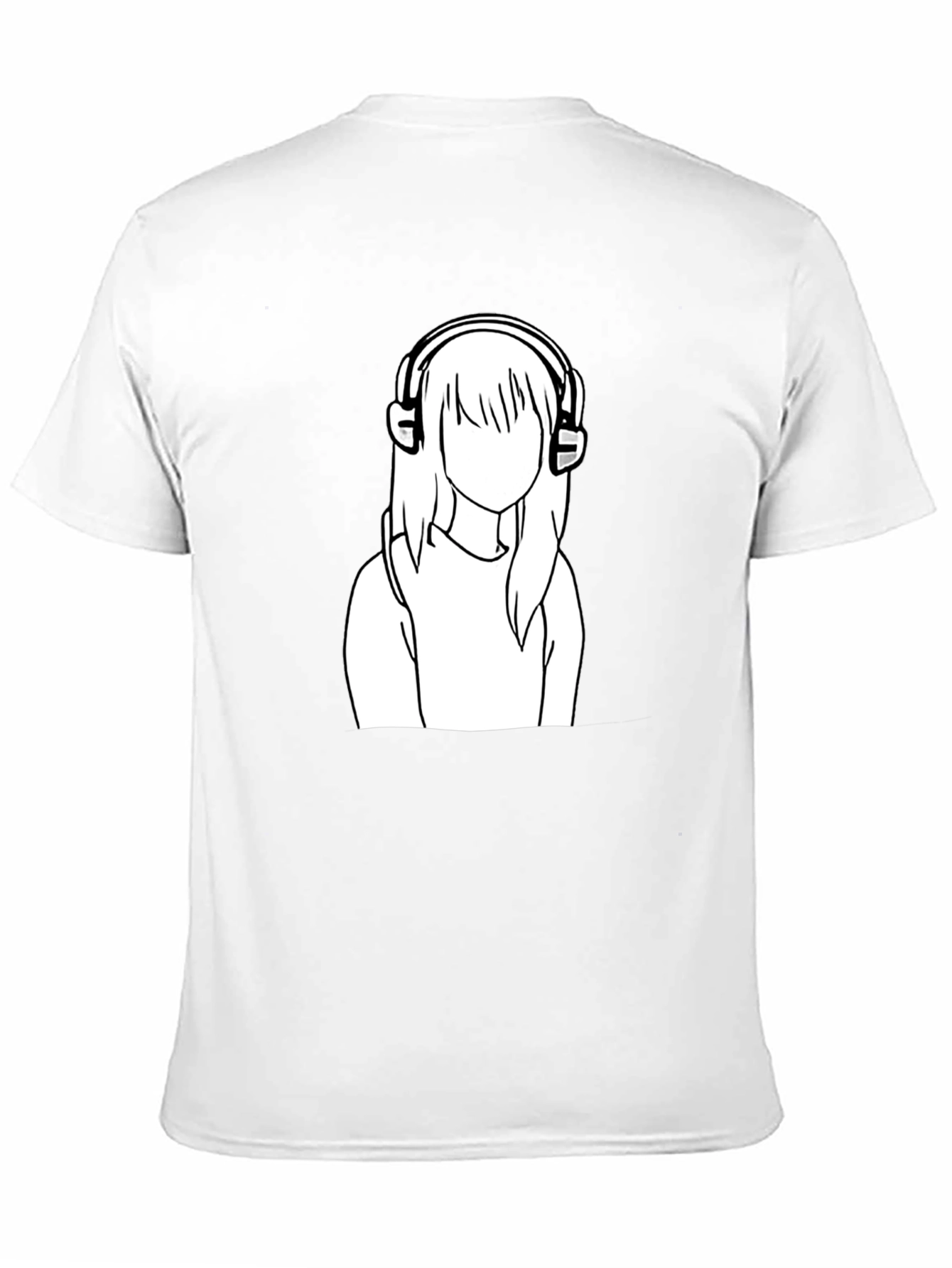 Black Headphone Girl Graphic Tee - Black view 11