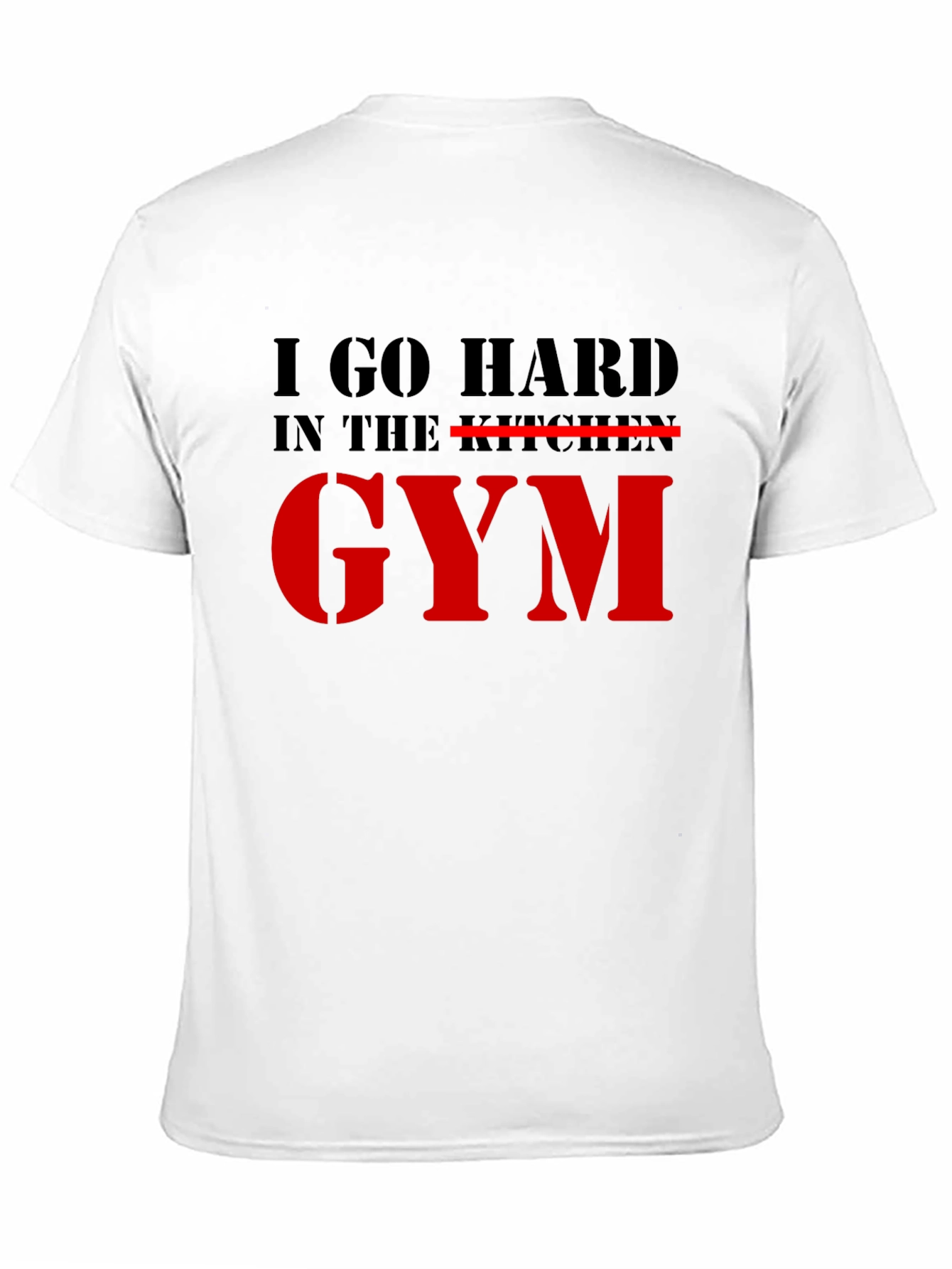 Black I Go Hard in the Gym Graphic T-Shirt view 11