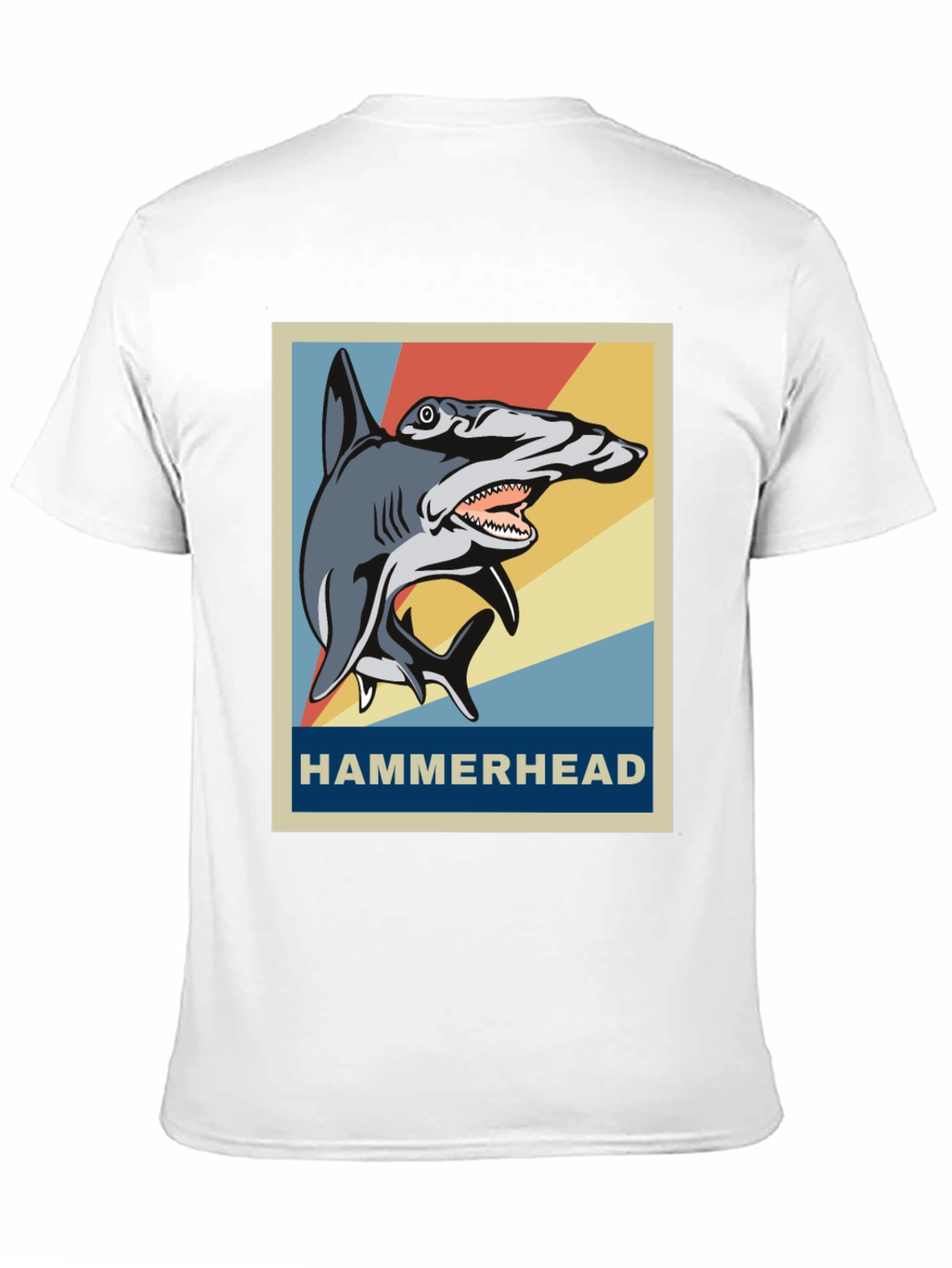 Black Hammerhead Shark Graphic Tee - Retro Style view 11