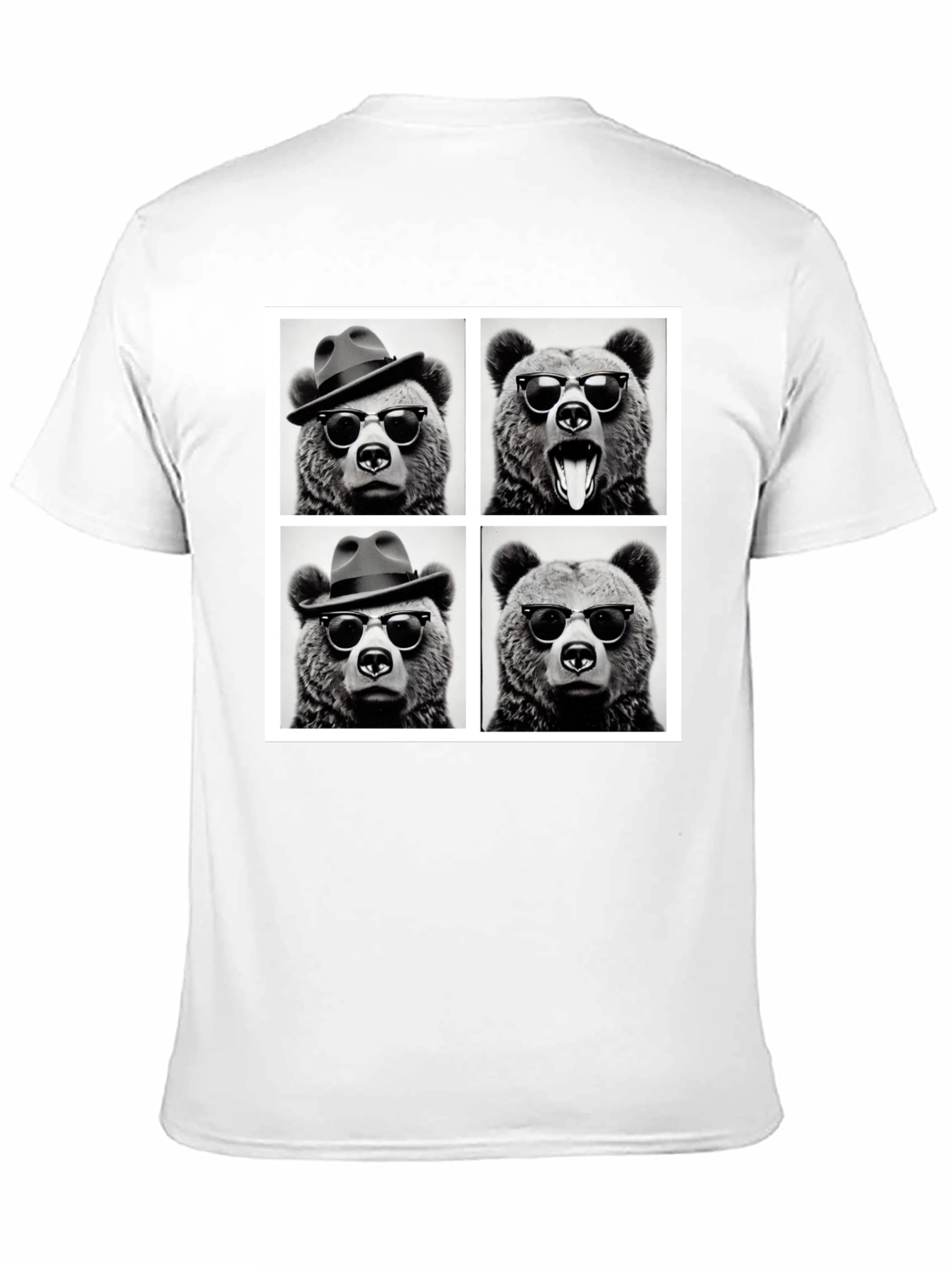 Cool Bear Collage Graphic Tee - Black - 11
