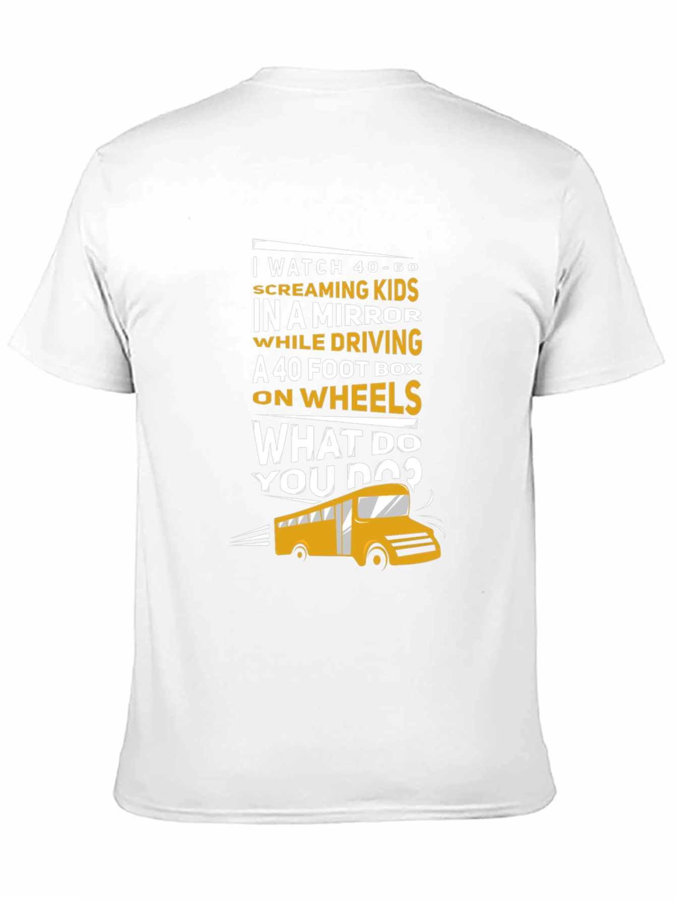 Black School Bus Driver T-Shirt - 40-60 Screaming Kids view 11