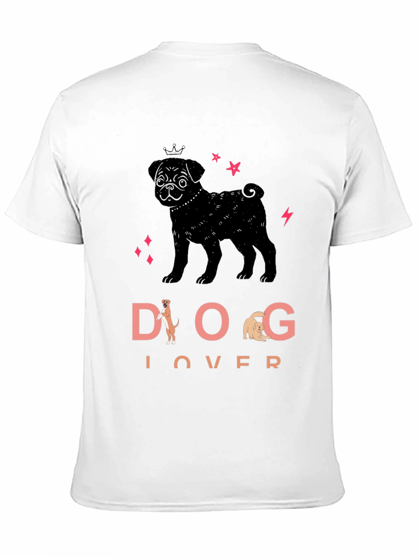 Black Dog Lover Black Graphic Tee view 11