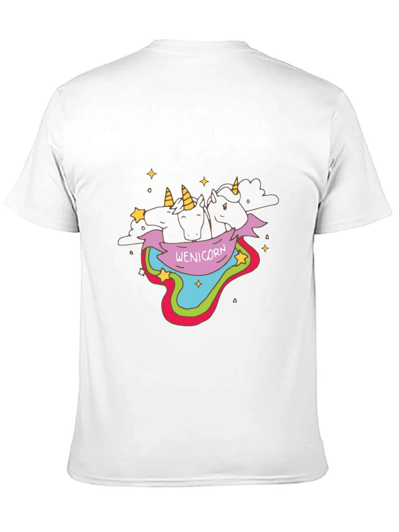 Black Wenicorn Graphic Tee - Black Cotton T-Shirt view 11