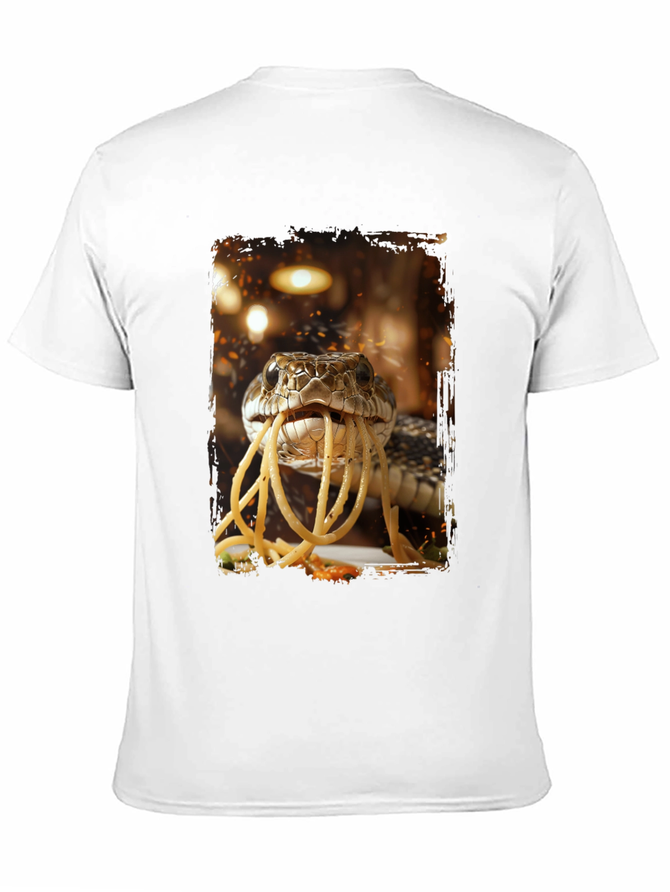 Black Snake Eating Spaghetti Graphic Tee view 11