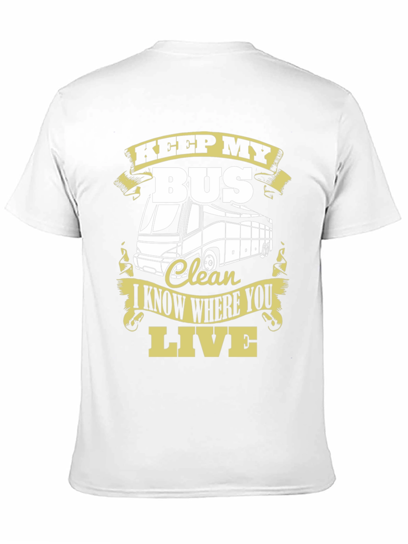 Black Keep My Bus Clean T-Shirt view 11