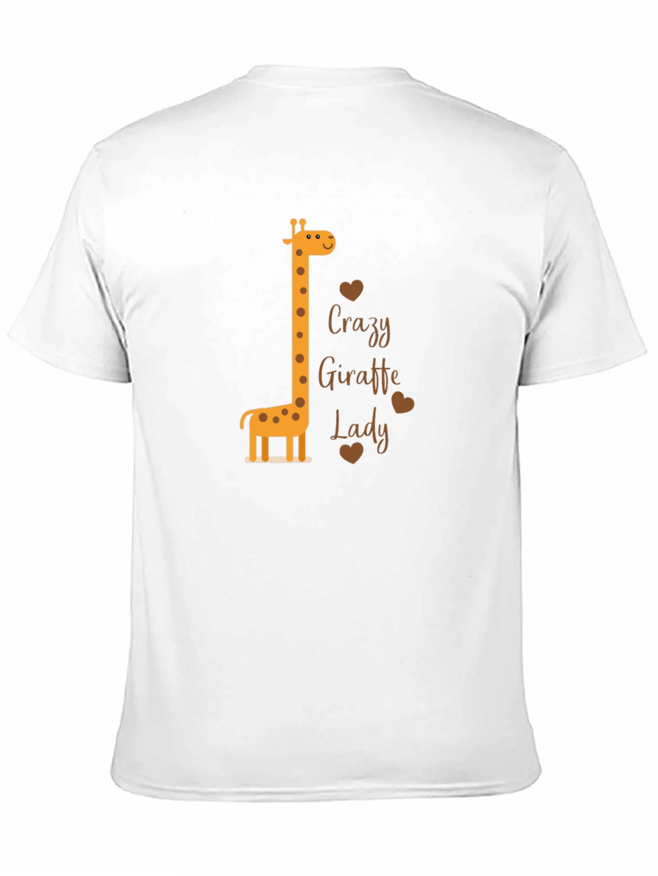 Black Crazy Giraffe Lady Black T-Shirt view 11