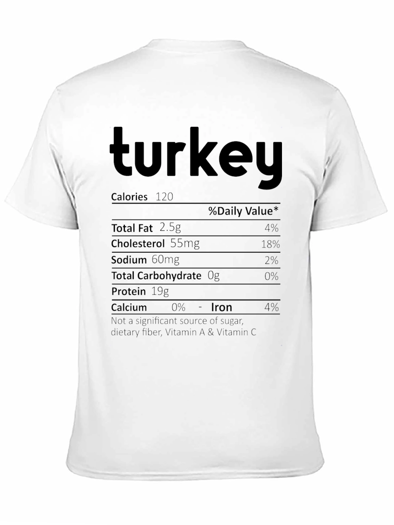 Black Turkey Nutrition Facts Black T-Shirt view 11