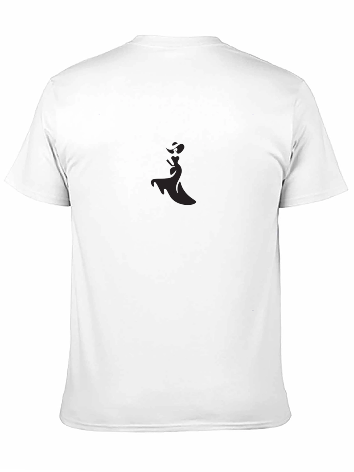 Black Elegant Silhouette Black T-Shirt view 11