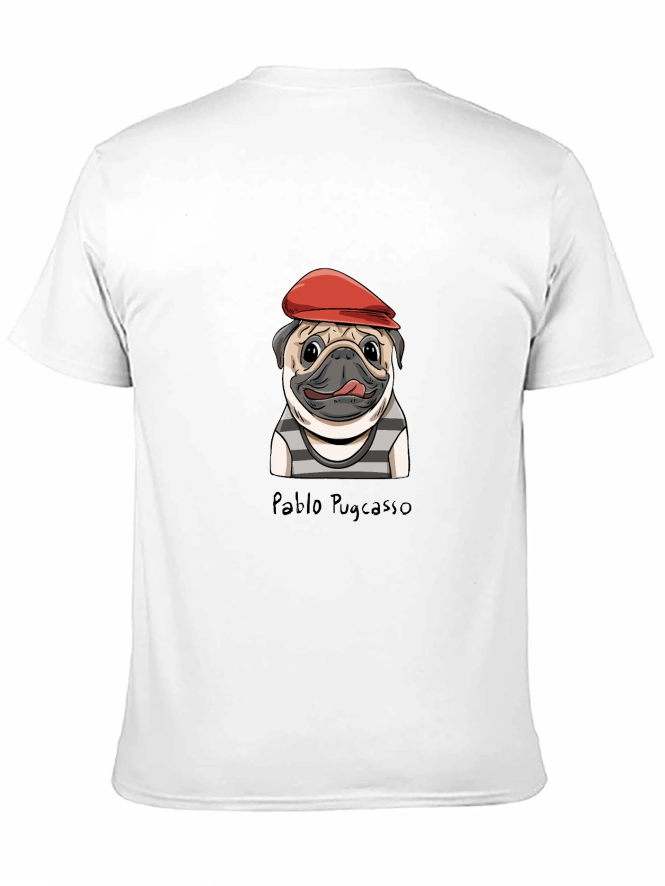 Black Pablo Pugcasso Graphic T-Shirt - Unique Dog Art Tee view 11