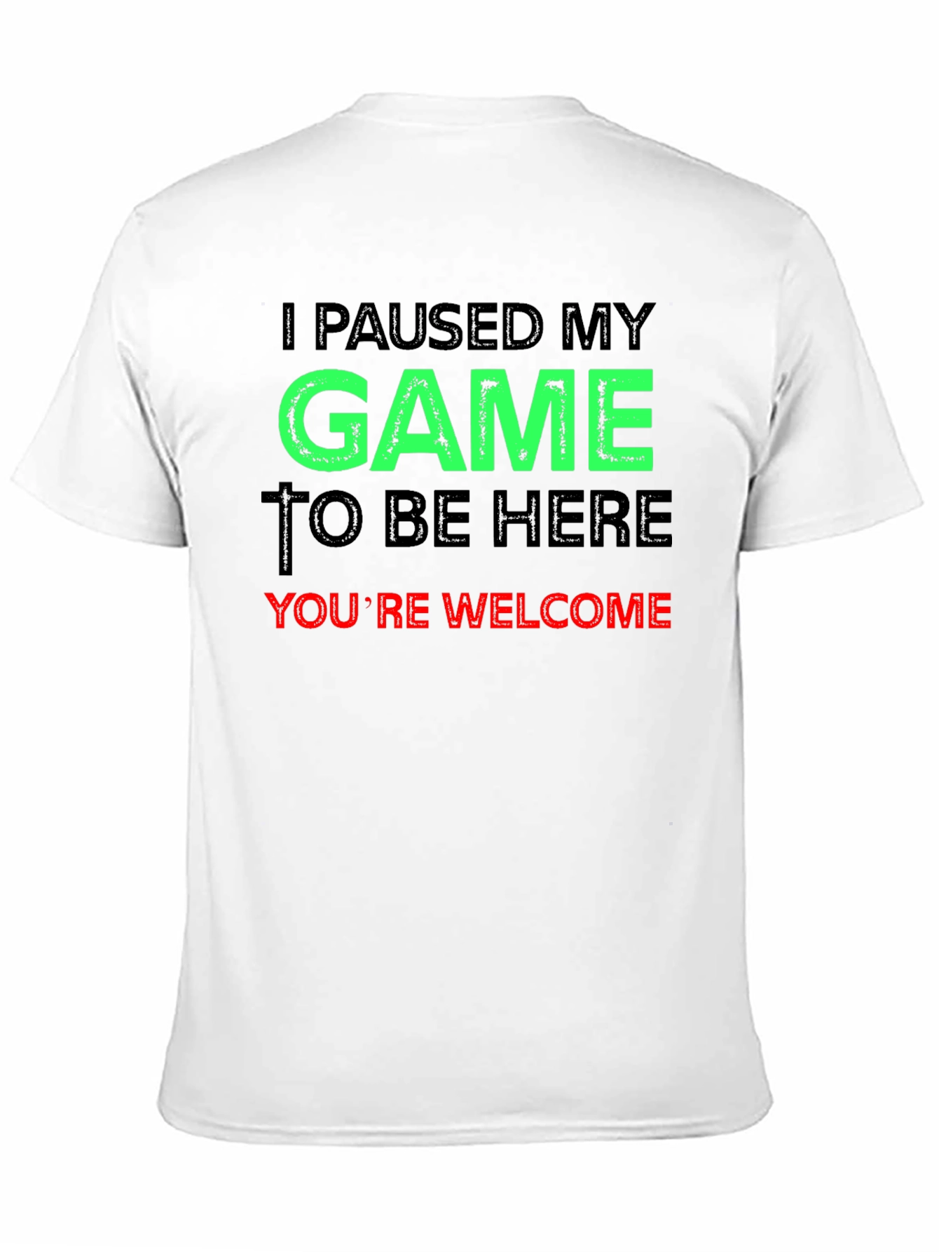 Black Funny Gamer T-Shirt - I Paused My Game view 11
