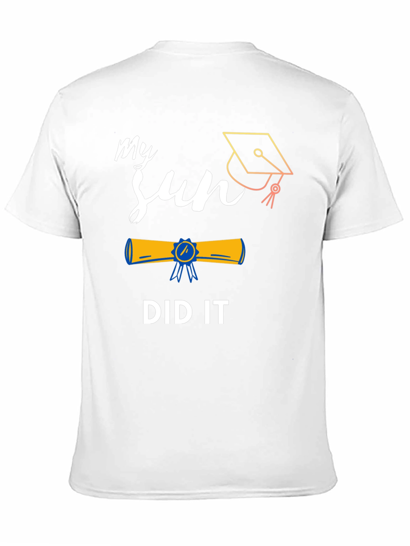 Black My Son Did It Graduation T-Shirt view 11