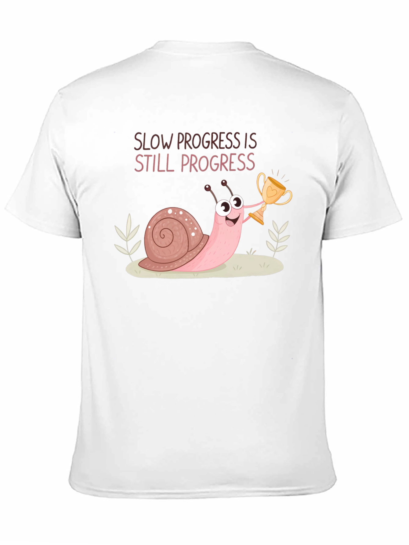 Black Slow Progress Snail T-Shirt - Motivation Tee view 11