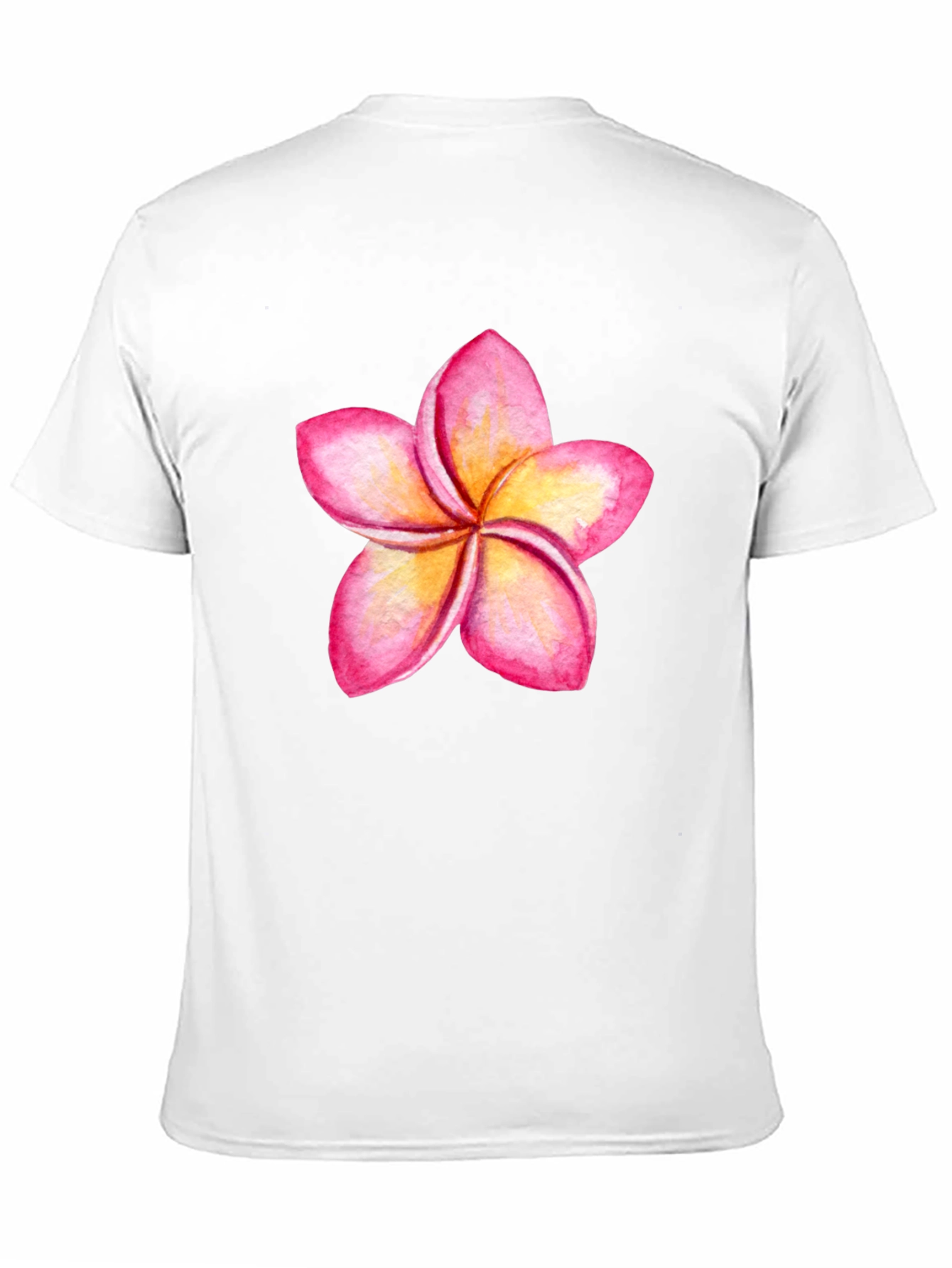 Black Tropical Plumeria Flower Graphic Tee view 11