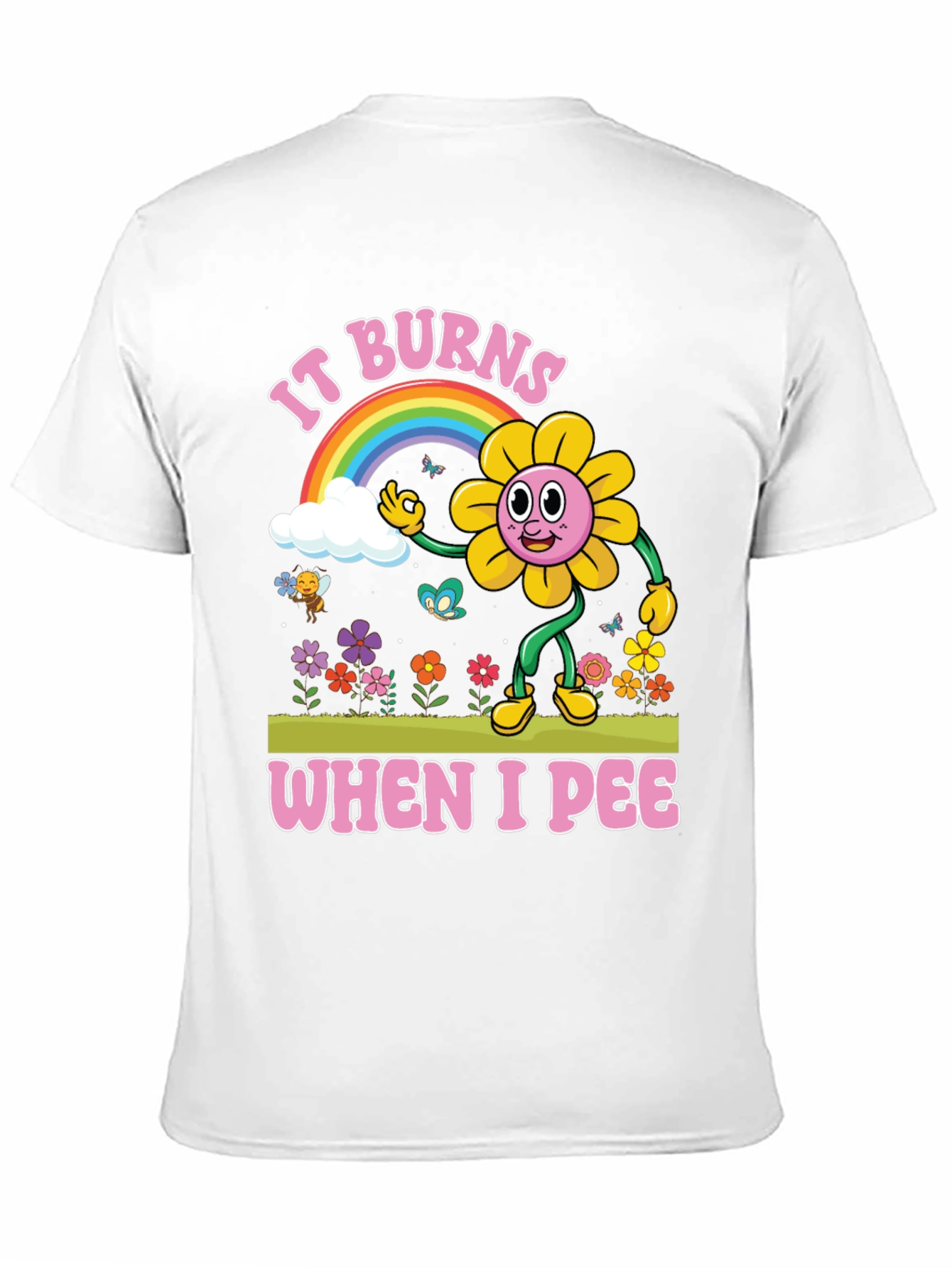 Black It Burns When I Pee Graphic T-Shirt view 11