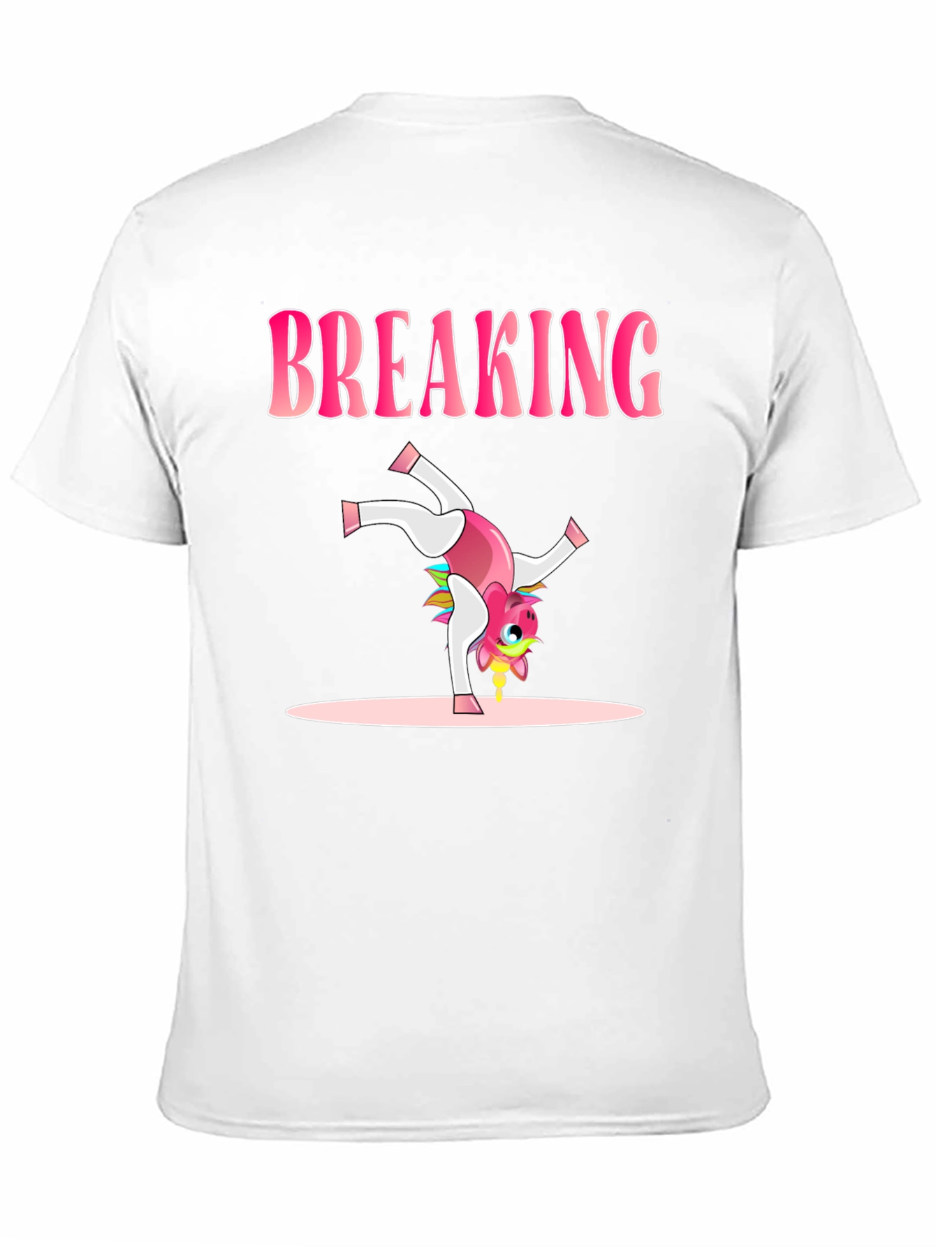 Black Breaking Unicorn Black T-Shirt view 11