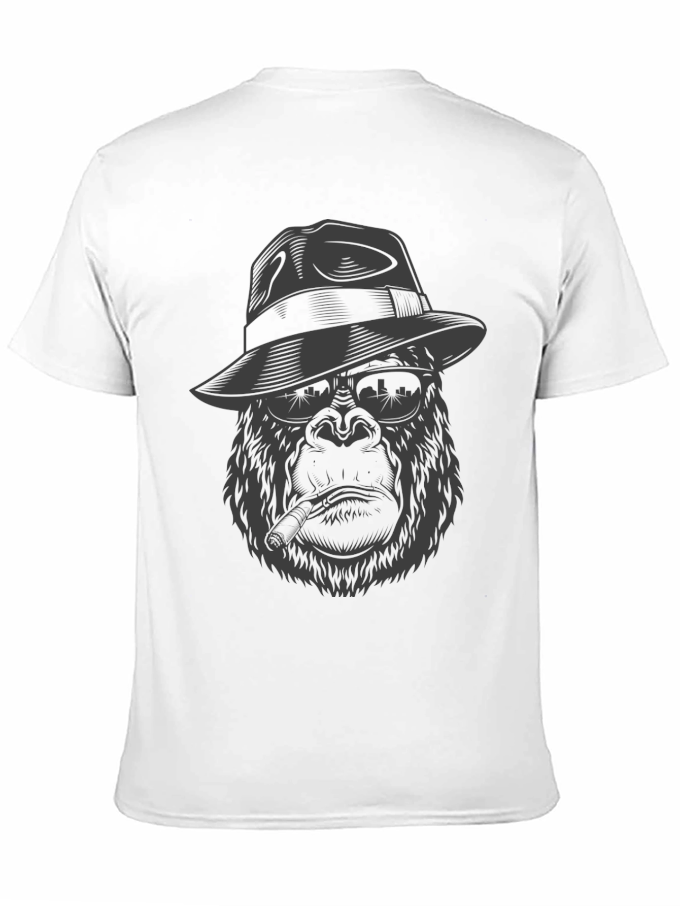 Black Gangster Gorilla Graphic Tee - Cool & Unique Design view 11