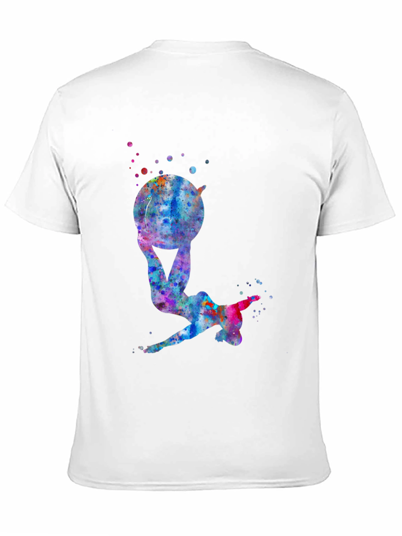 Black Gymnast Watercolor Black T-Shirt view 11