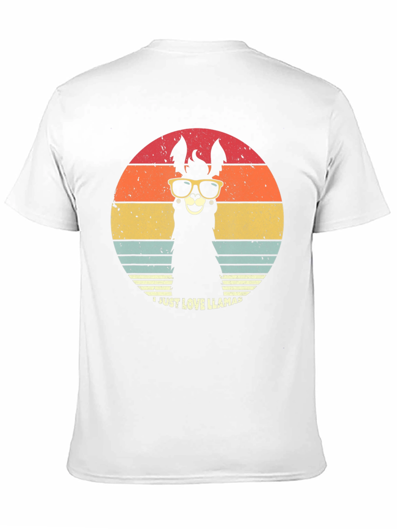 Black Retro Llama T-Shirt - I Just Love Llamas Tee view 11