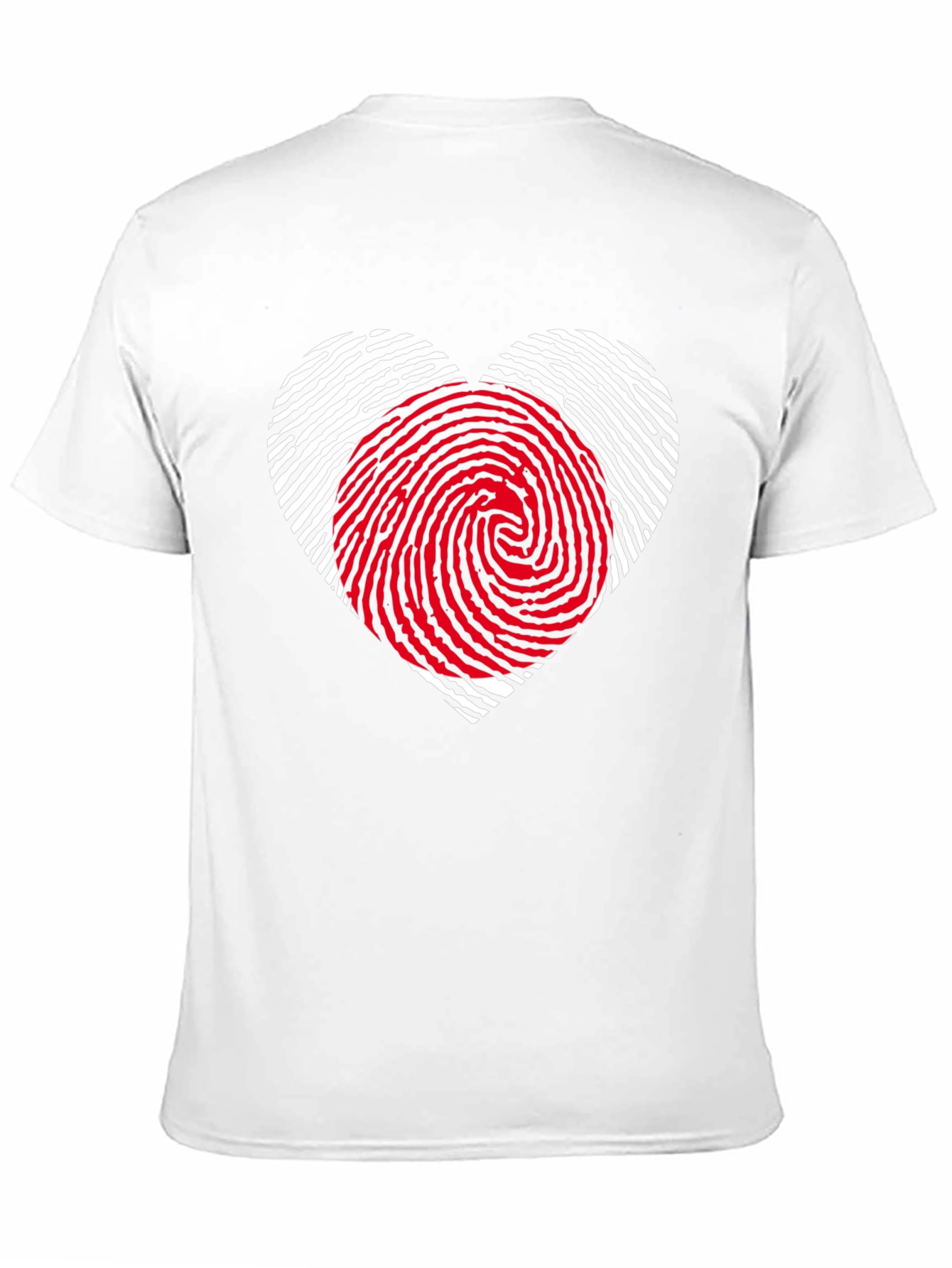 Black Fingerprint Heart Graphic Tee - Stylish Black Shirt view 11