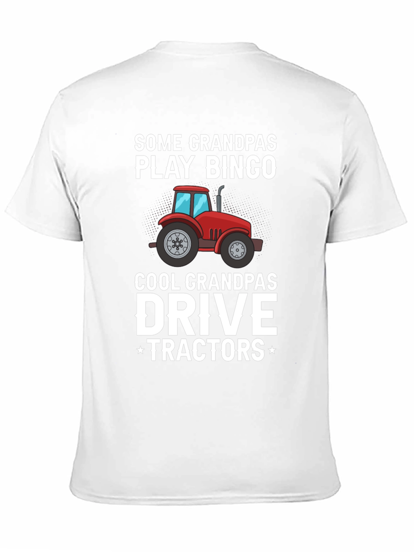 Black Cool Grandpa Drives Tractors T-Shirt view 11