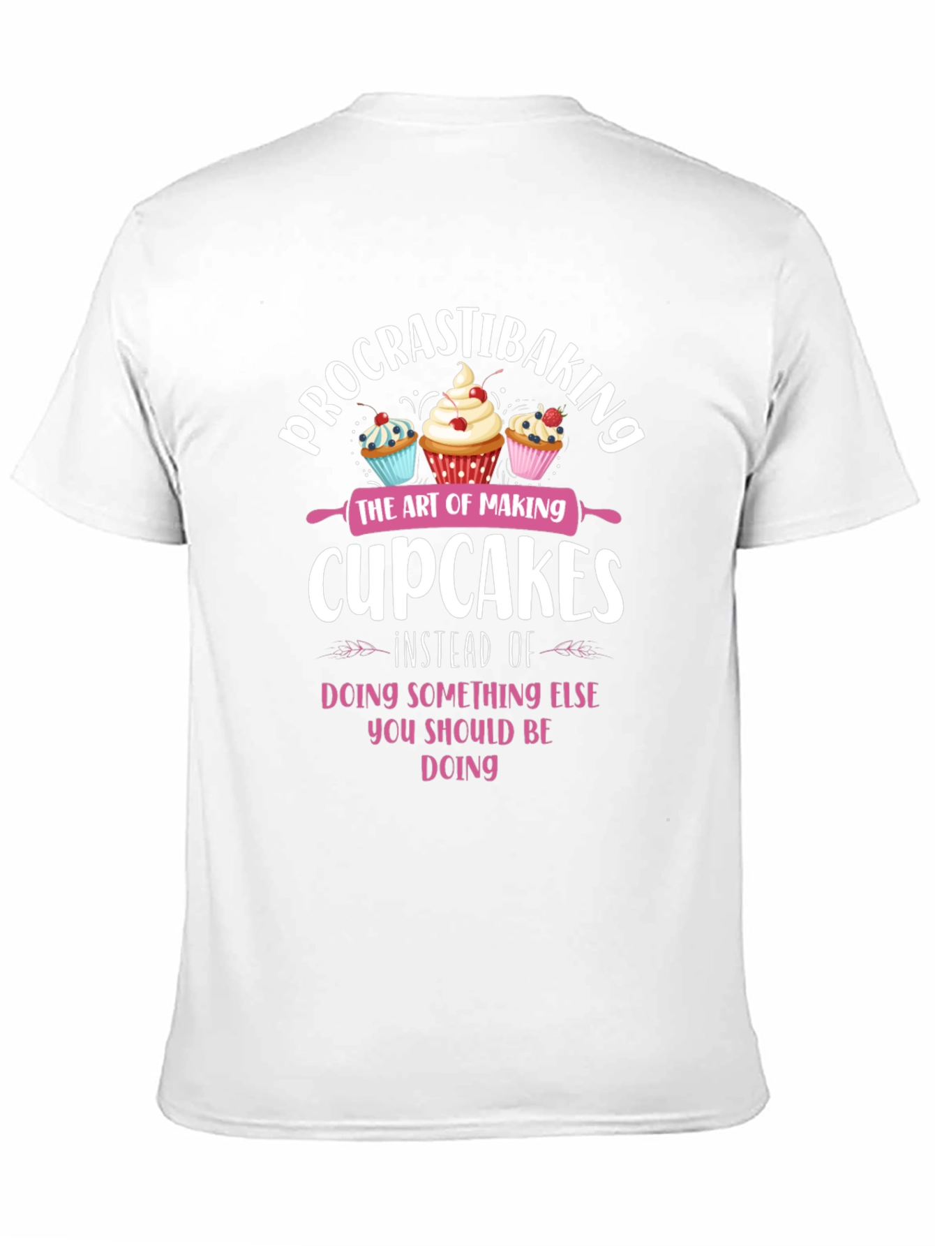 Black Procrastibaking Cupcakes T-Shirt view 11