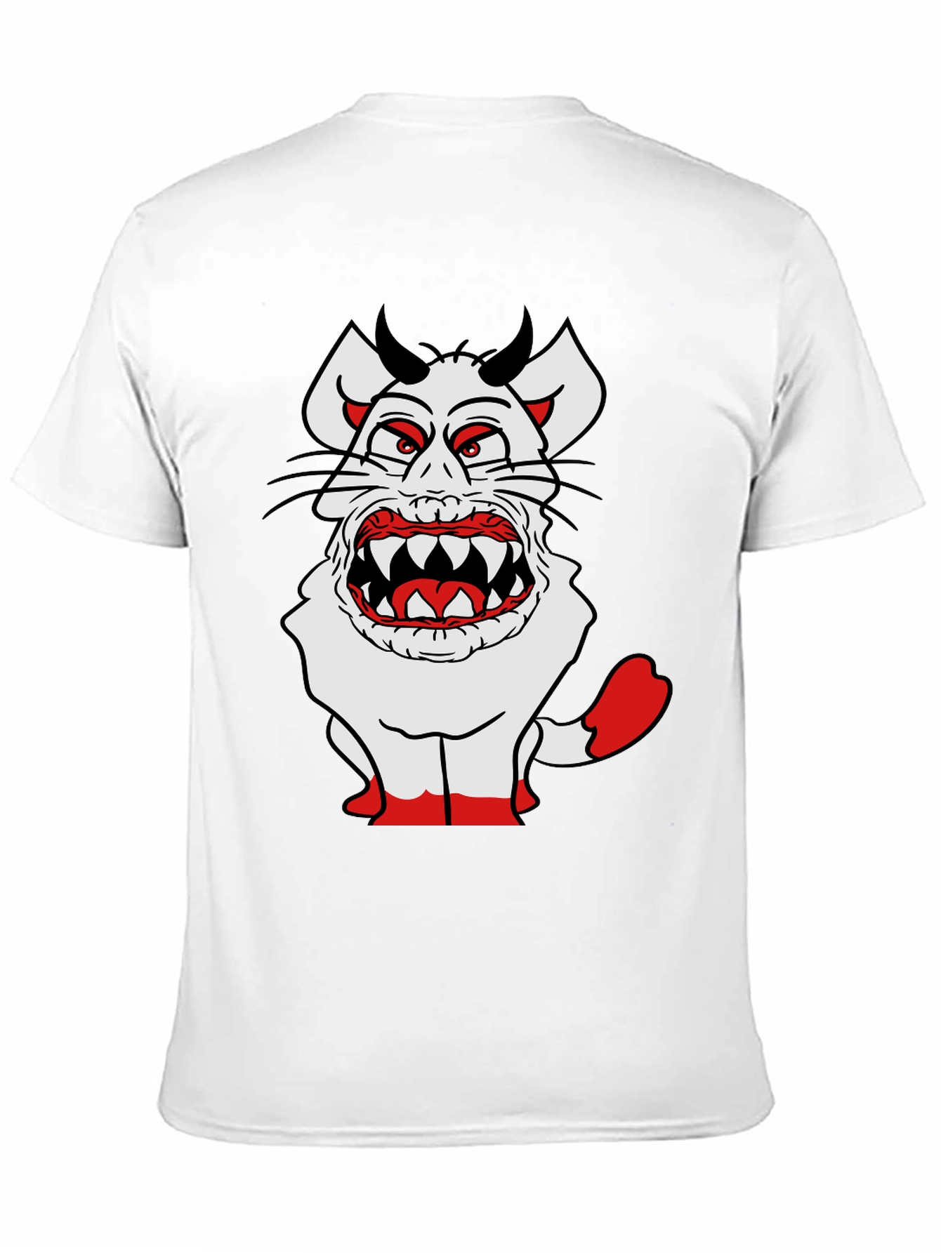 Black Monster Cartoon Graphic Tee - Black Cotton Blend view 11