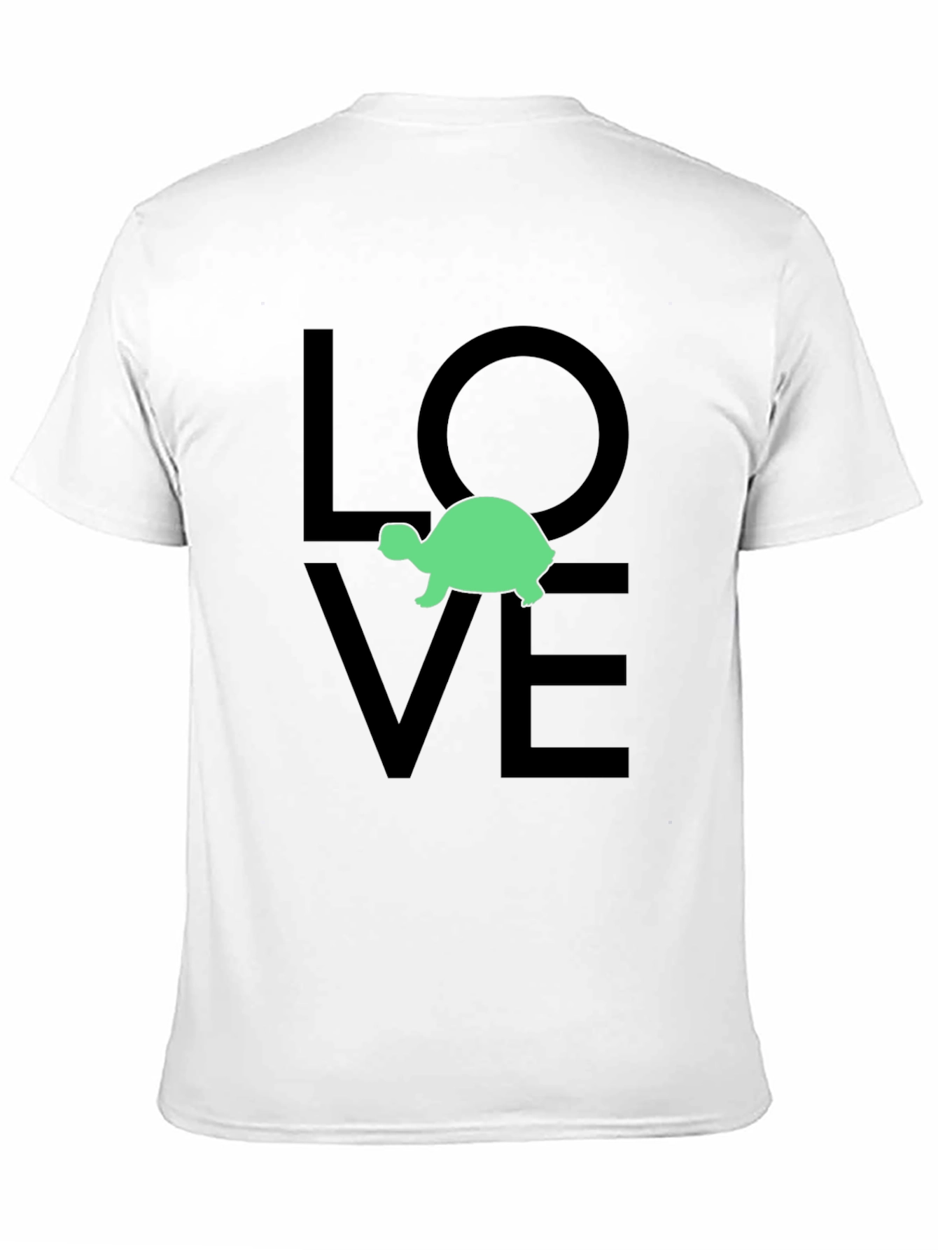 Black Turtle Love Graphic Tee - Black Cotton T-Shirt view 11