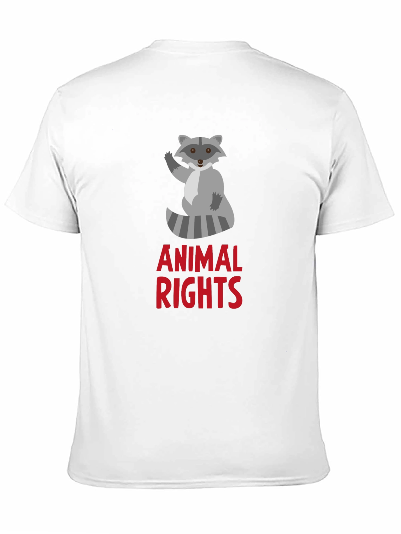 Black Animal Rights Raccoon Graphic Tee view 11