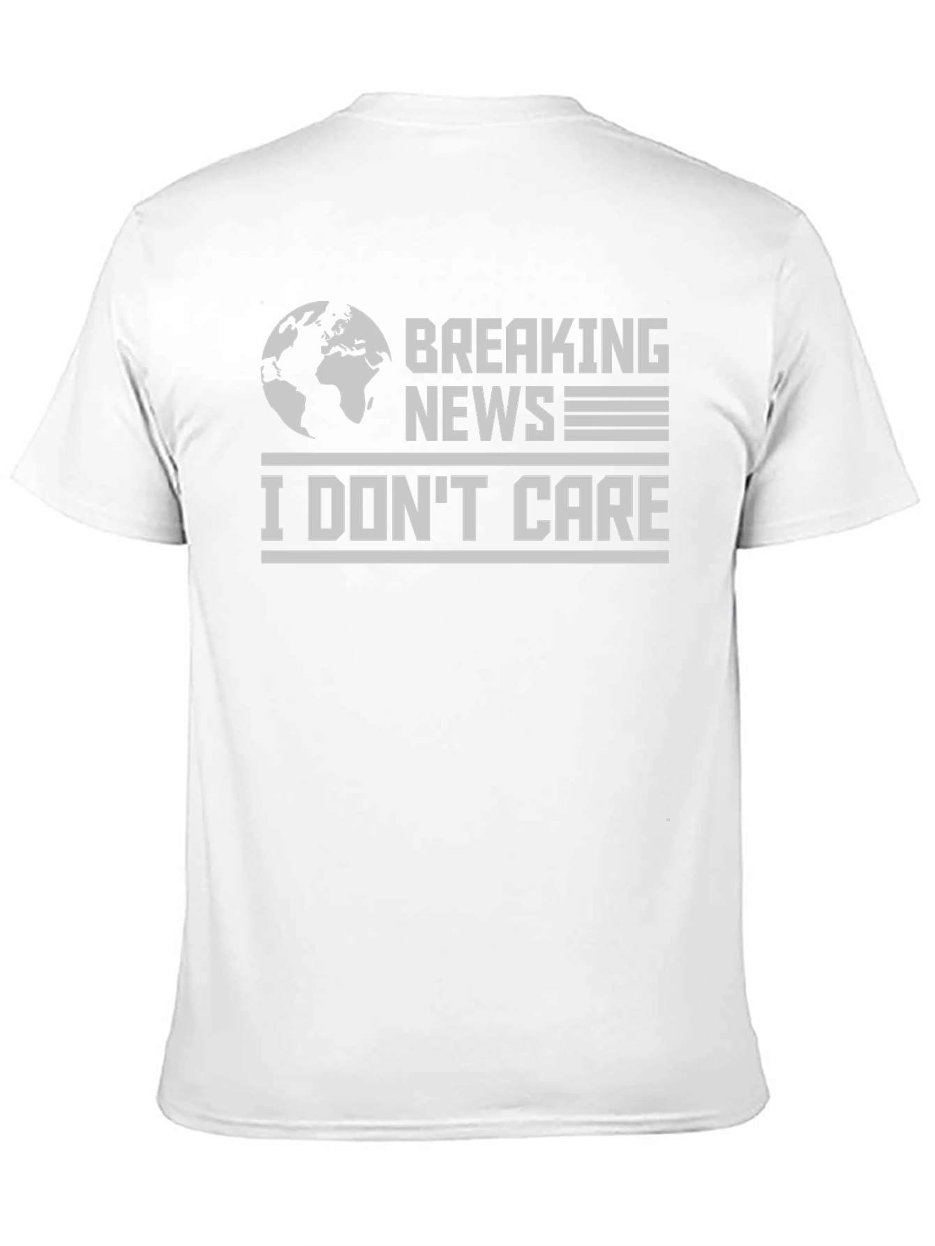 Black Breaking News I Don't Care Graphic T-Shirt view 11