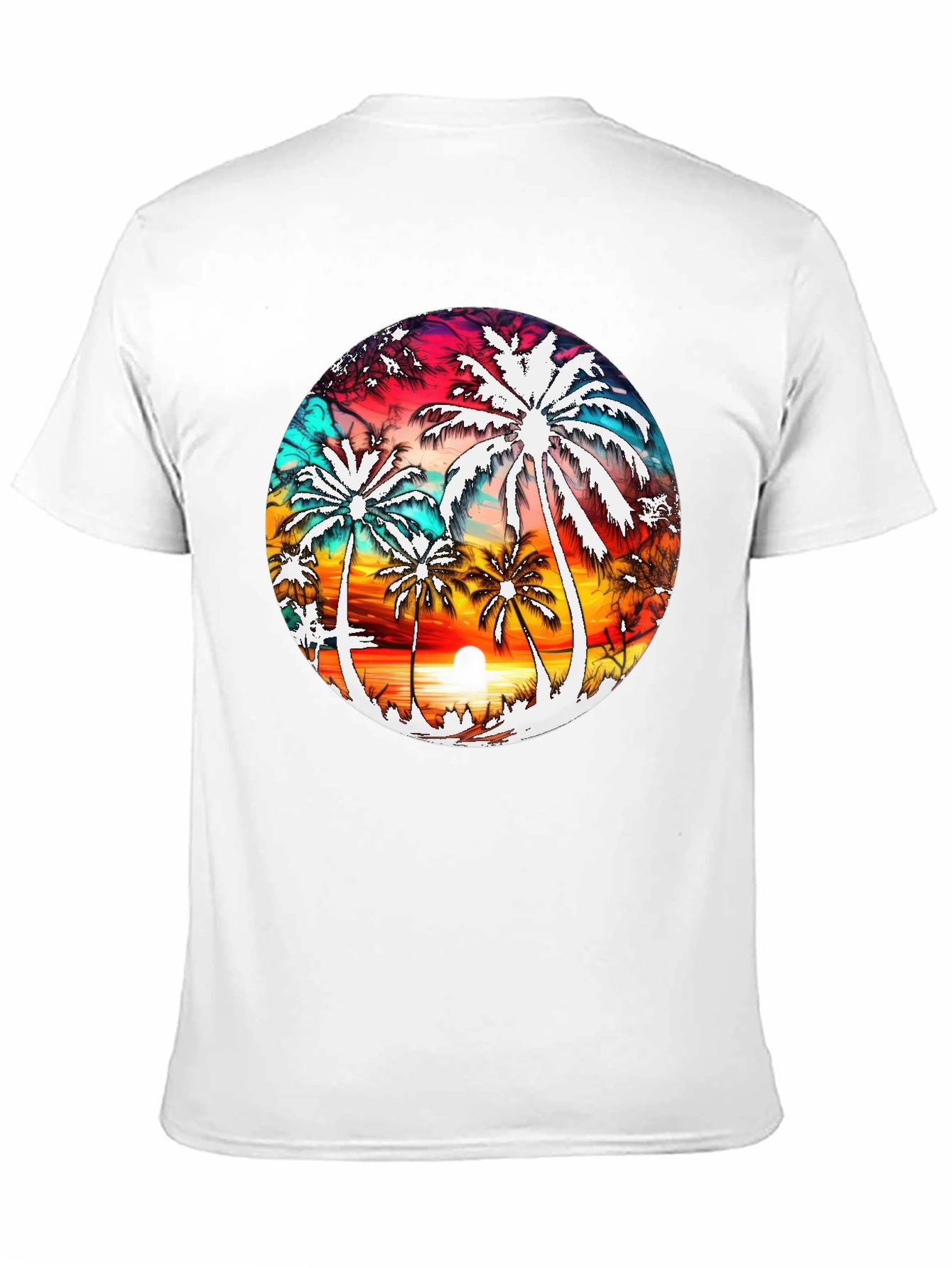 Black Sunset Palm Tree Graphic Tee - Tropical Vibe view 11