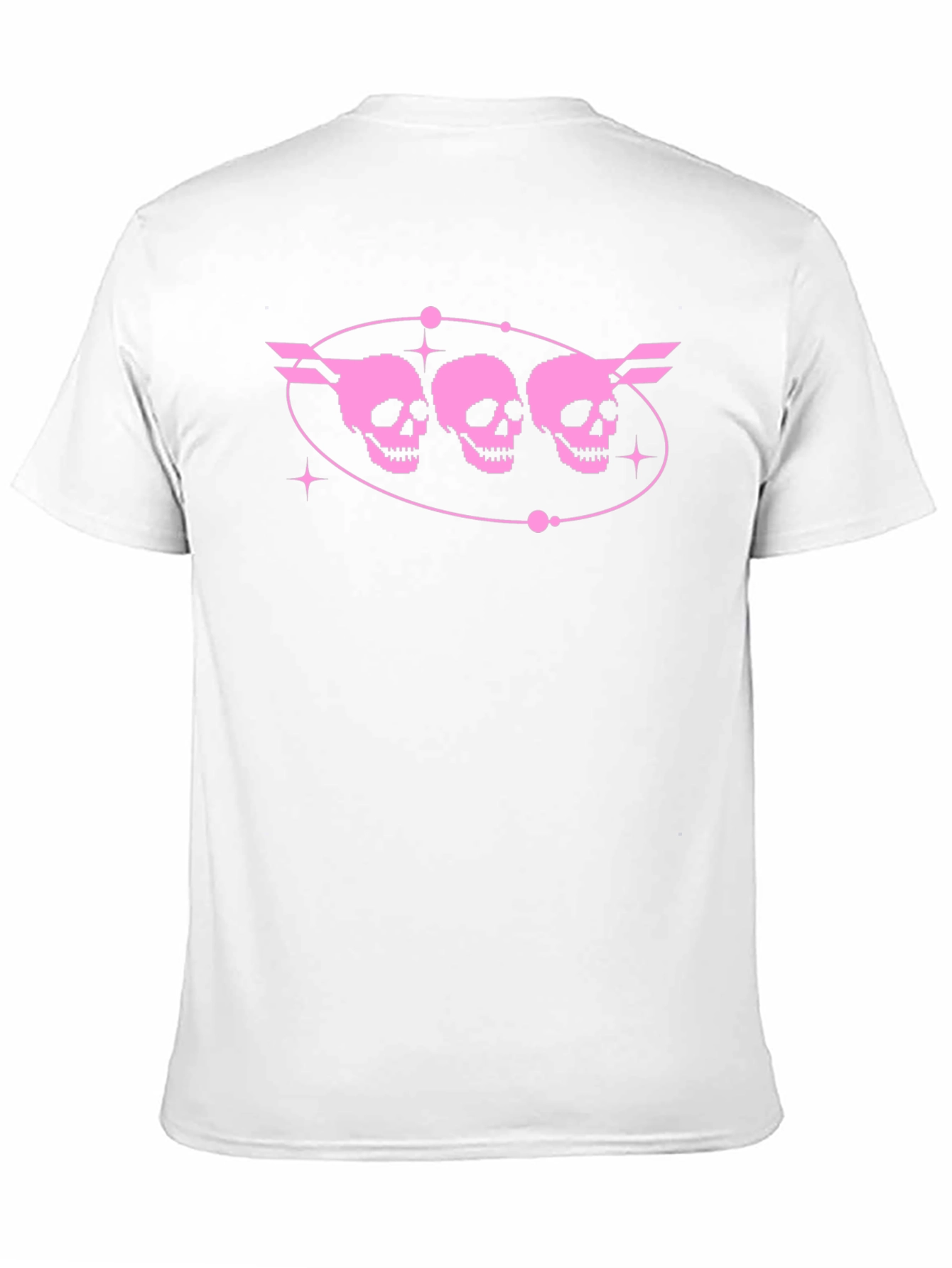 Black Skulls with Wings T-Shirt - Black view 11